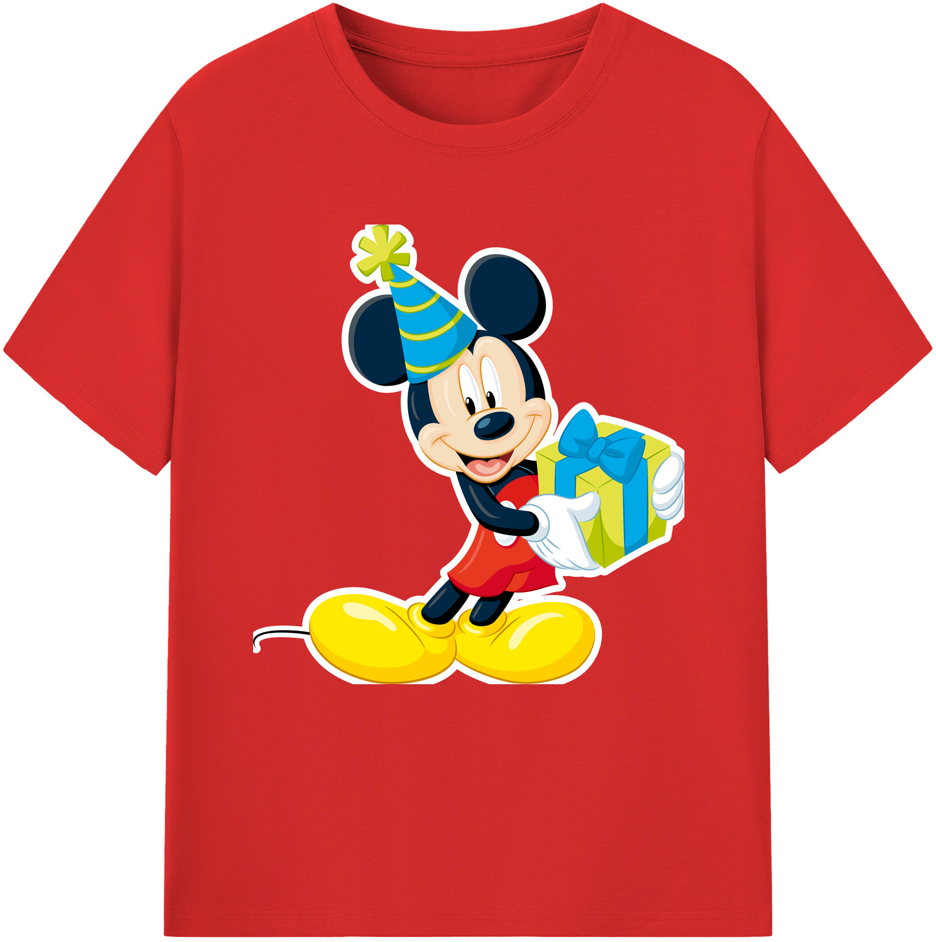 （画像用） ミッキーマウス Mickey Mouse 綿100％半袖Tシャツ（フロントプリント）