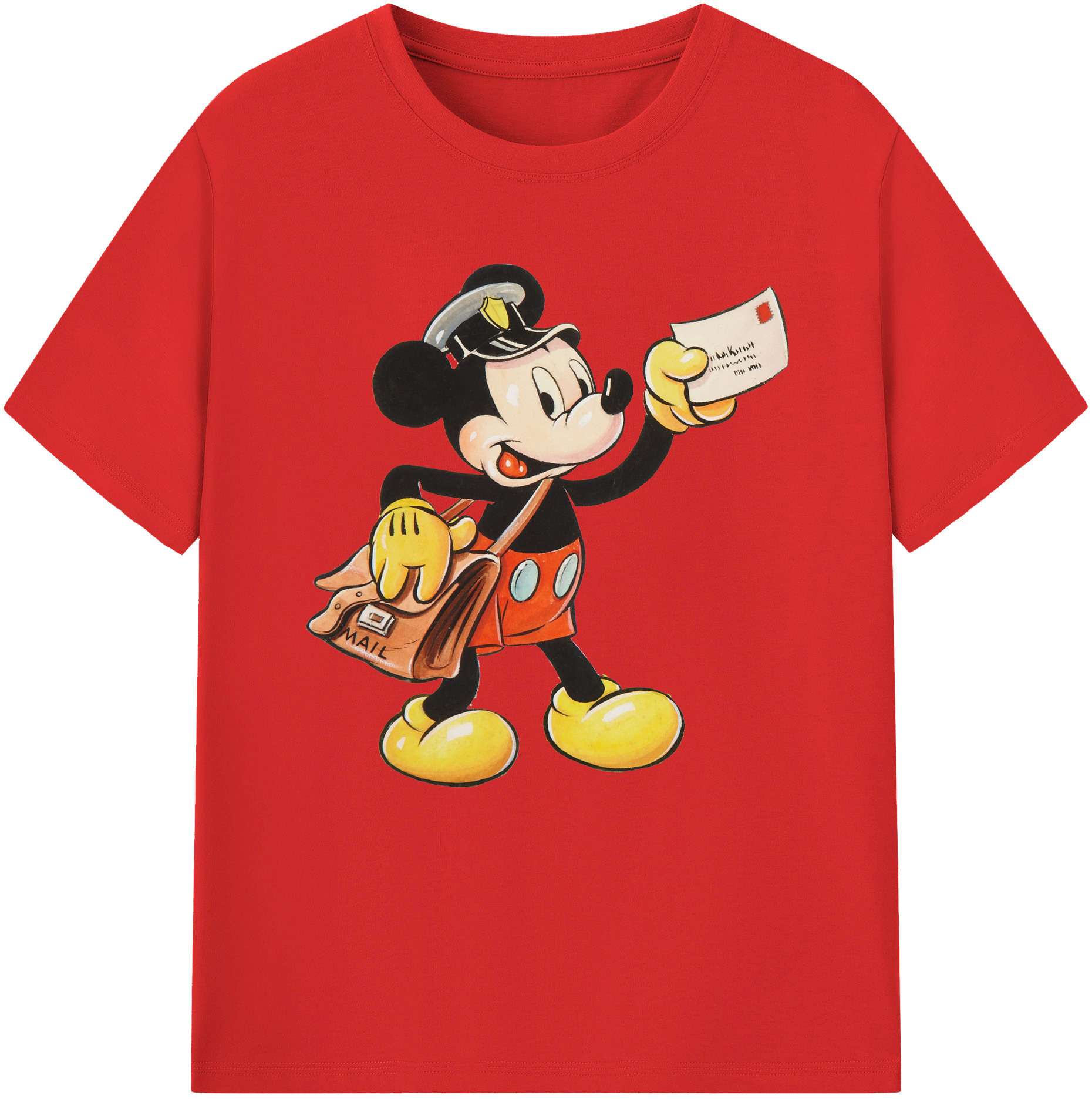 （画像用） ミッキーマウス Mickey Mouse 綿100％半袖Tシャツ（フロントプリント）