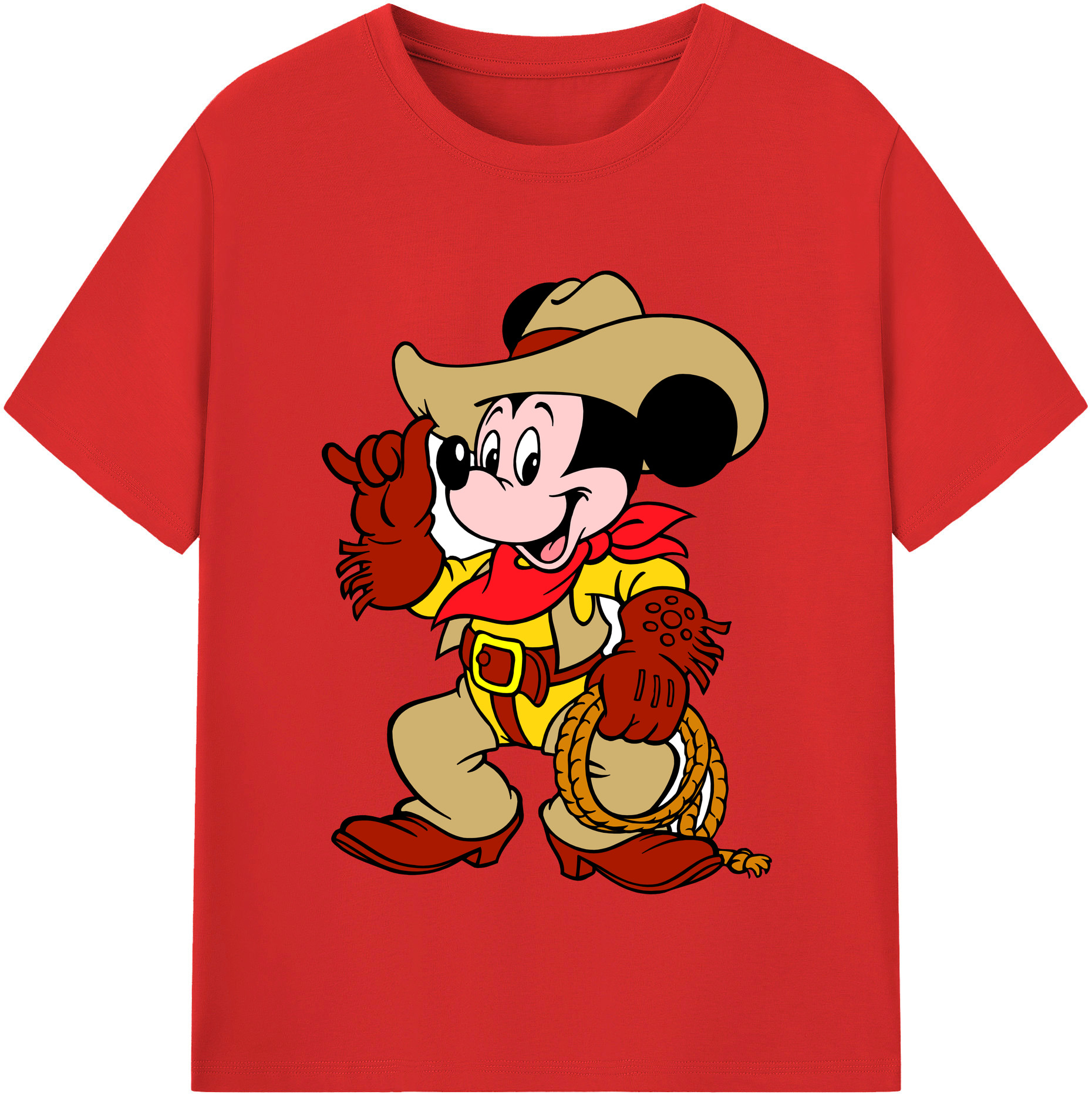 （画像用） ミッキーマウス Mickey Mouse 綿100％半袖Tシャツ（フロントプリント）