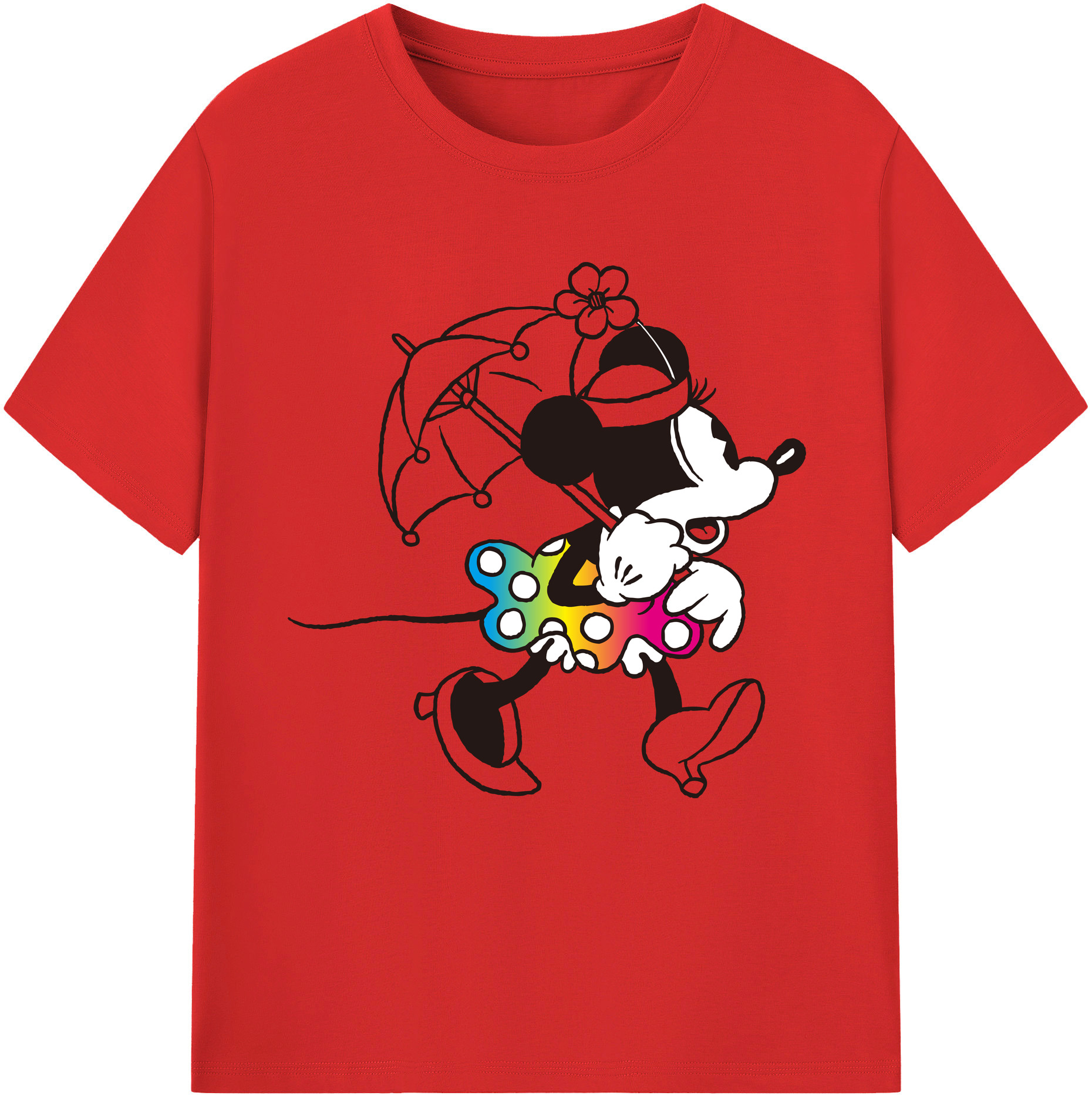 （画像用） ミッキーマウス Mickey Mouse 綿100％半袖Tシャツ（フロントプリント）