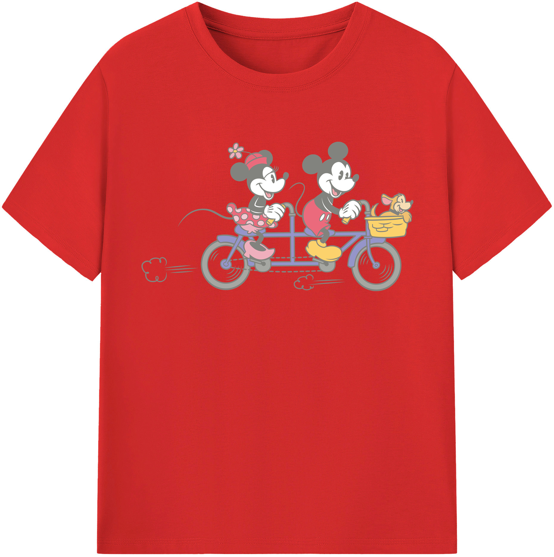 （画像用） ミッキーマウス Mickey Mouse 綿100％半袖Tシャツ（フロントプリント）