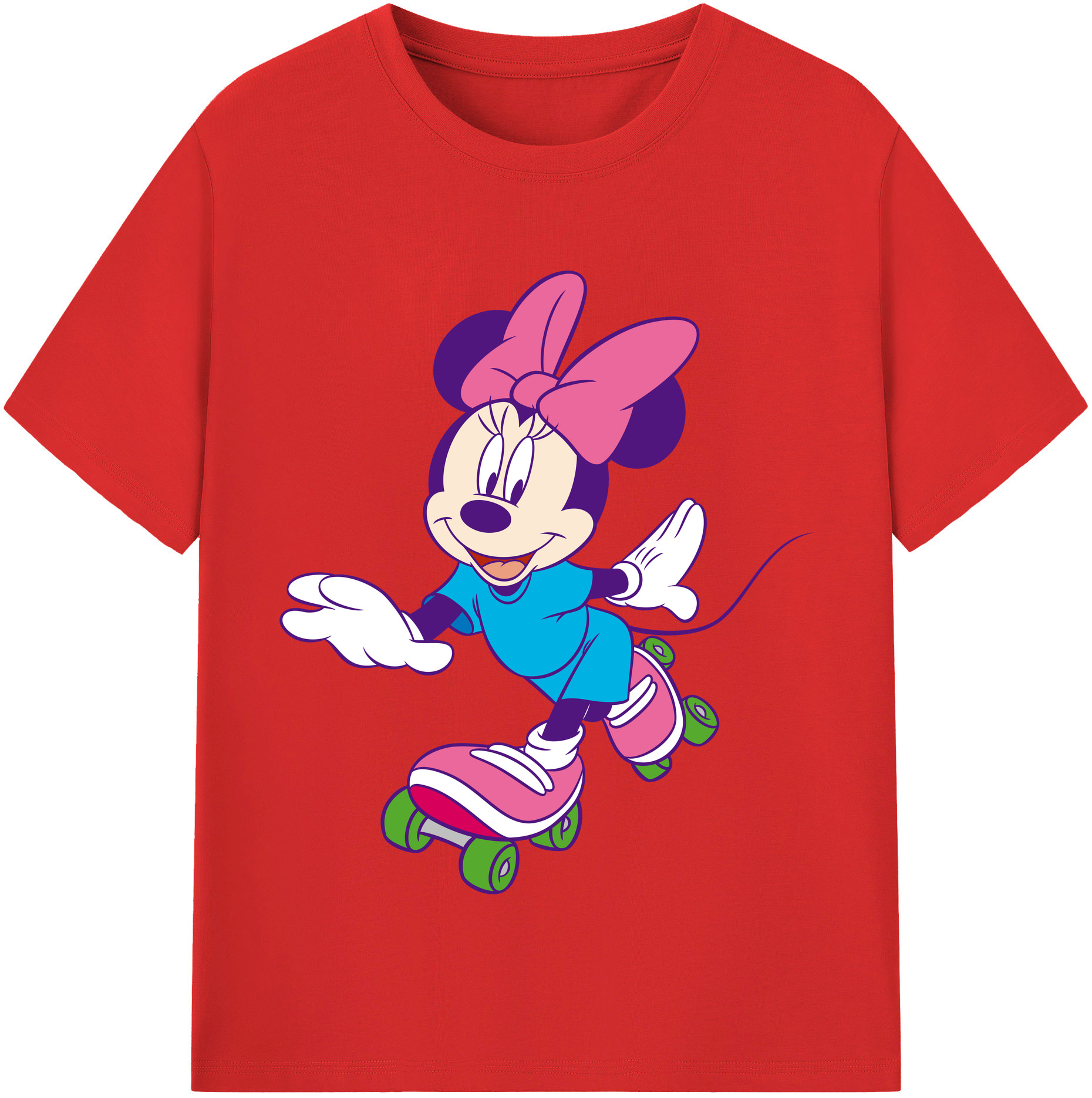 （画像用） ミッキーマウス Mickey Mouse 綿100％半袖Tシャツ（フロントプリント）