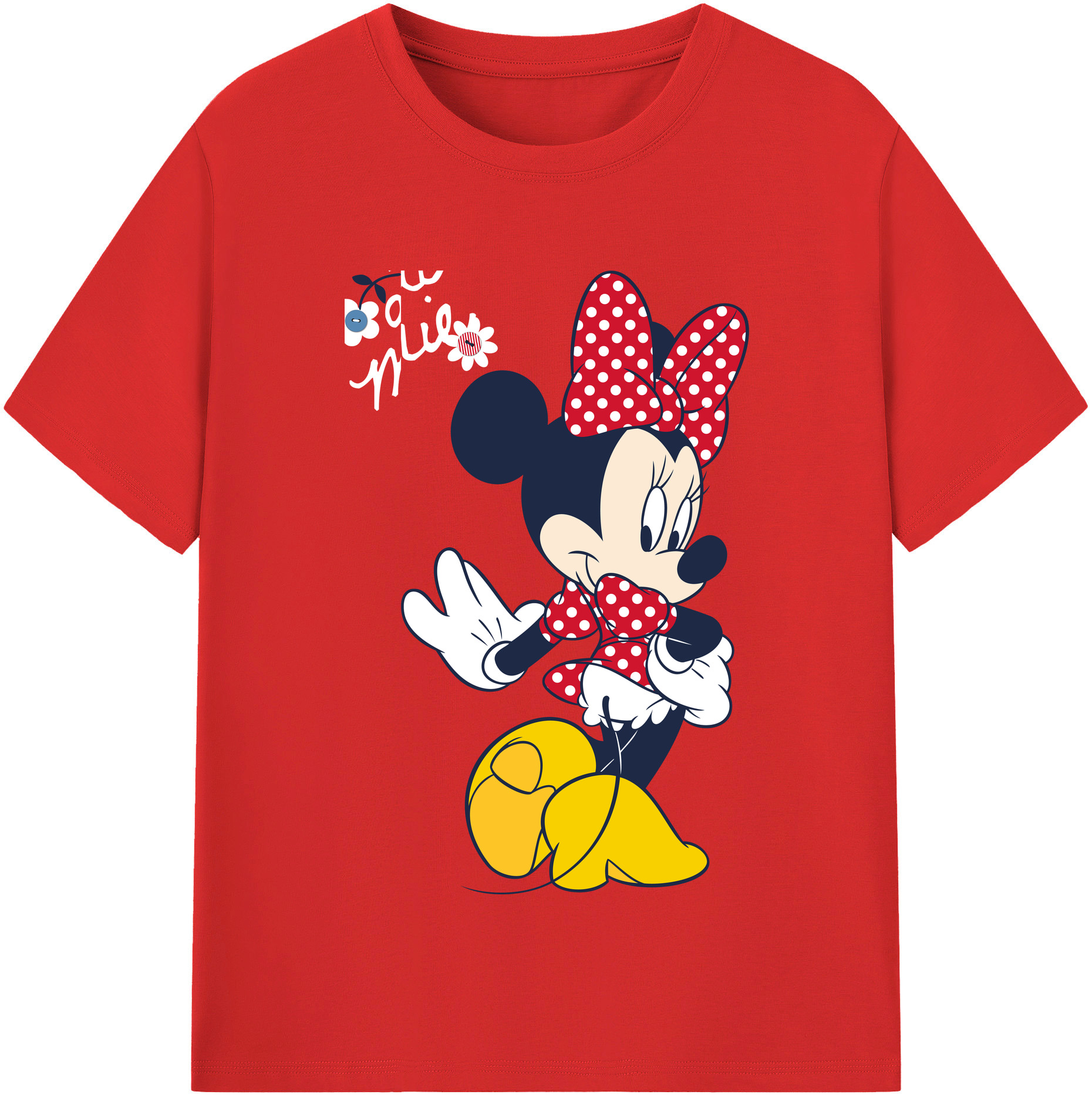 （画像用） ミッキーマウス Mickey Mouse 綿100％半袖Tシャツ（フロントプリント）