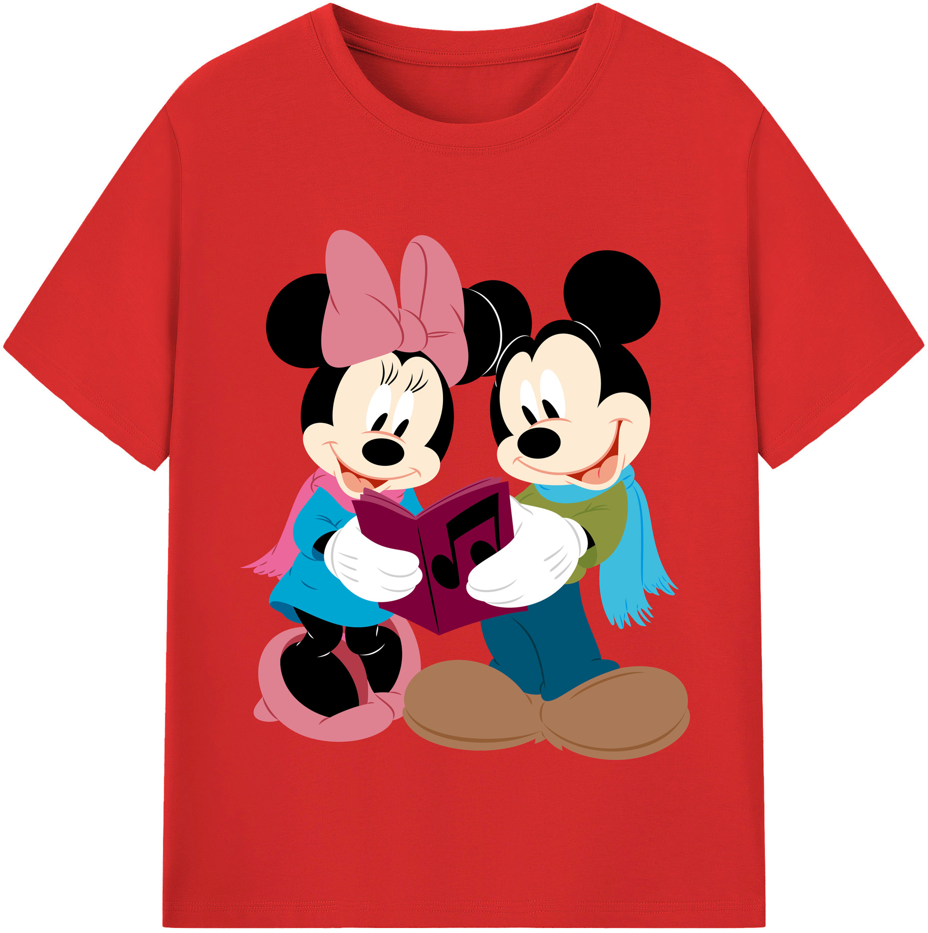 （画像用） ミッキーマウス Mickey Mouse 綿100％半袖Tシャツ（フロントプリント）