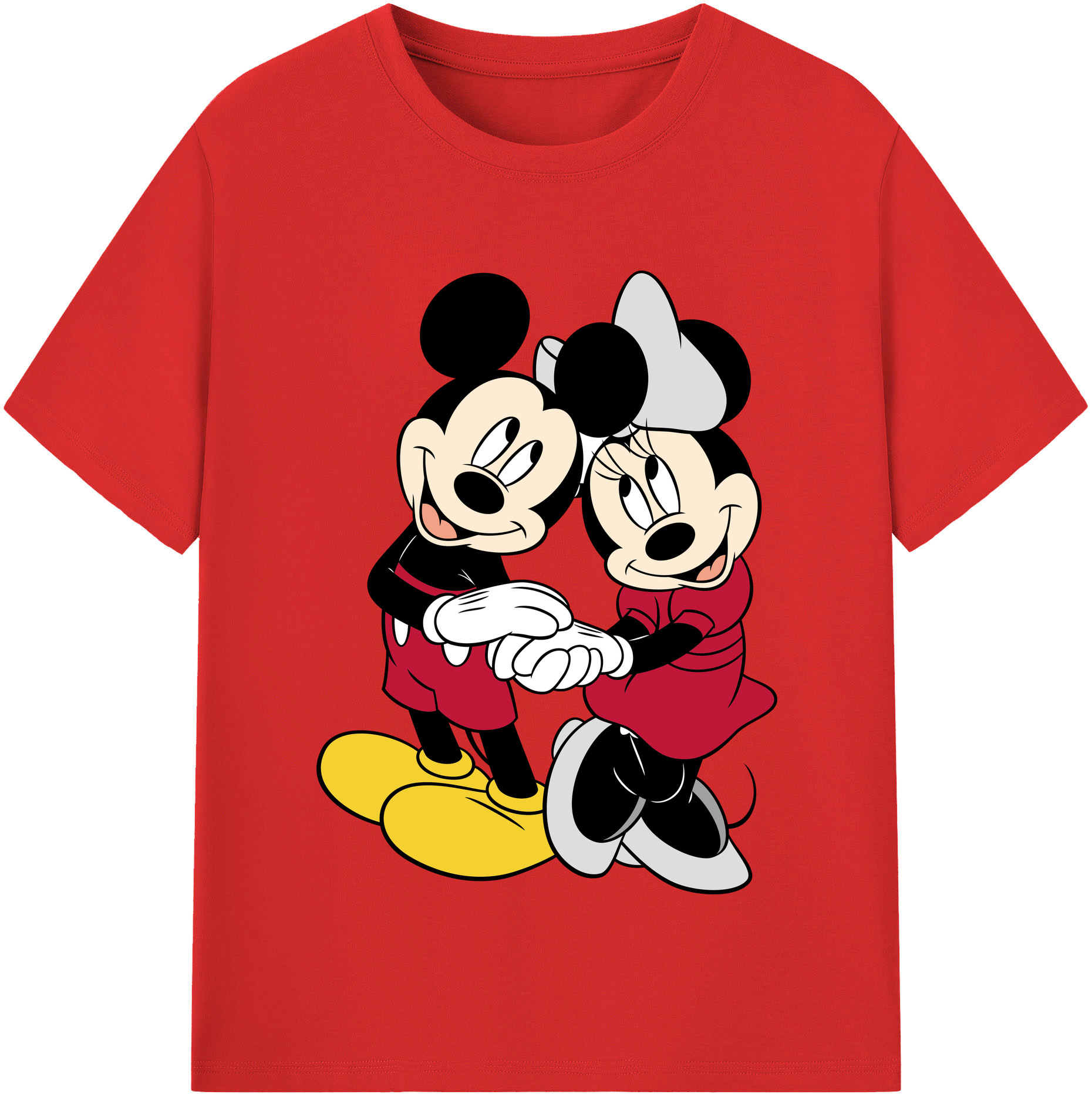 （画像用） ミッキーマウス Mickey Mouse 綿100％半袖Tシャツ（フロントプリント）