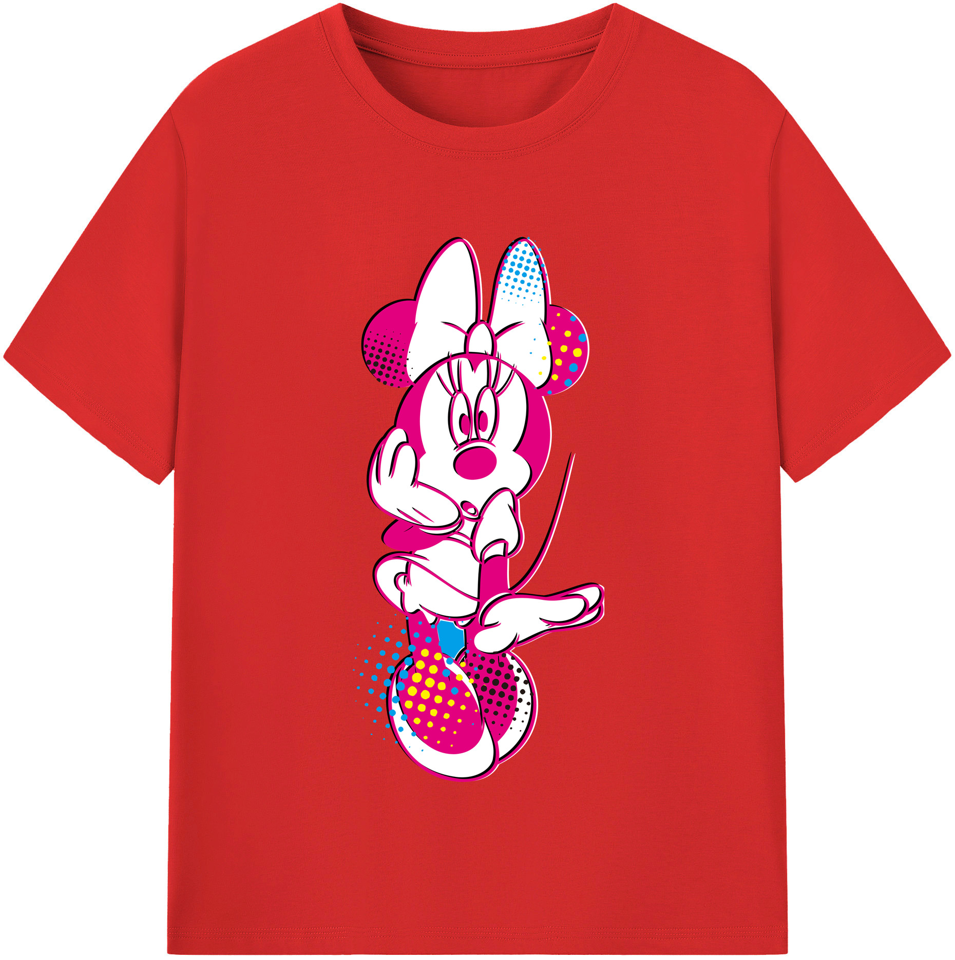 （画像用） ミッキーマウス Mickey Mouse 綿100％半袖Tシャツ（フロントプリント）
