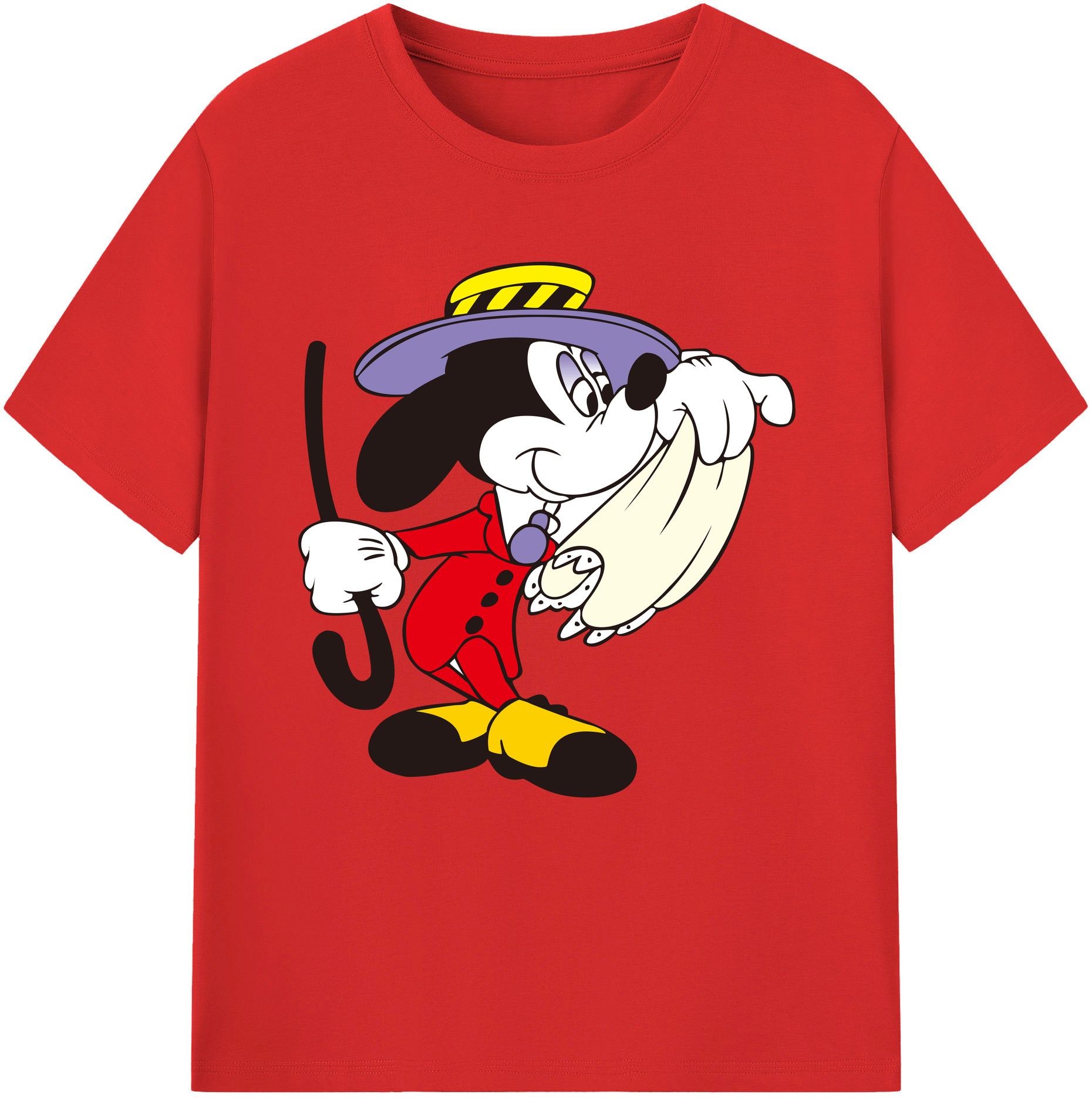 （画像用） ミッキーマウス Mickey Mouse 綿100％半袖Tシャツ（フロントプリント）