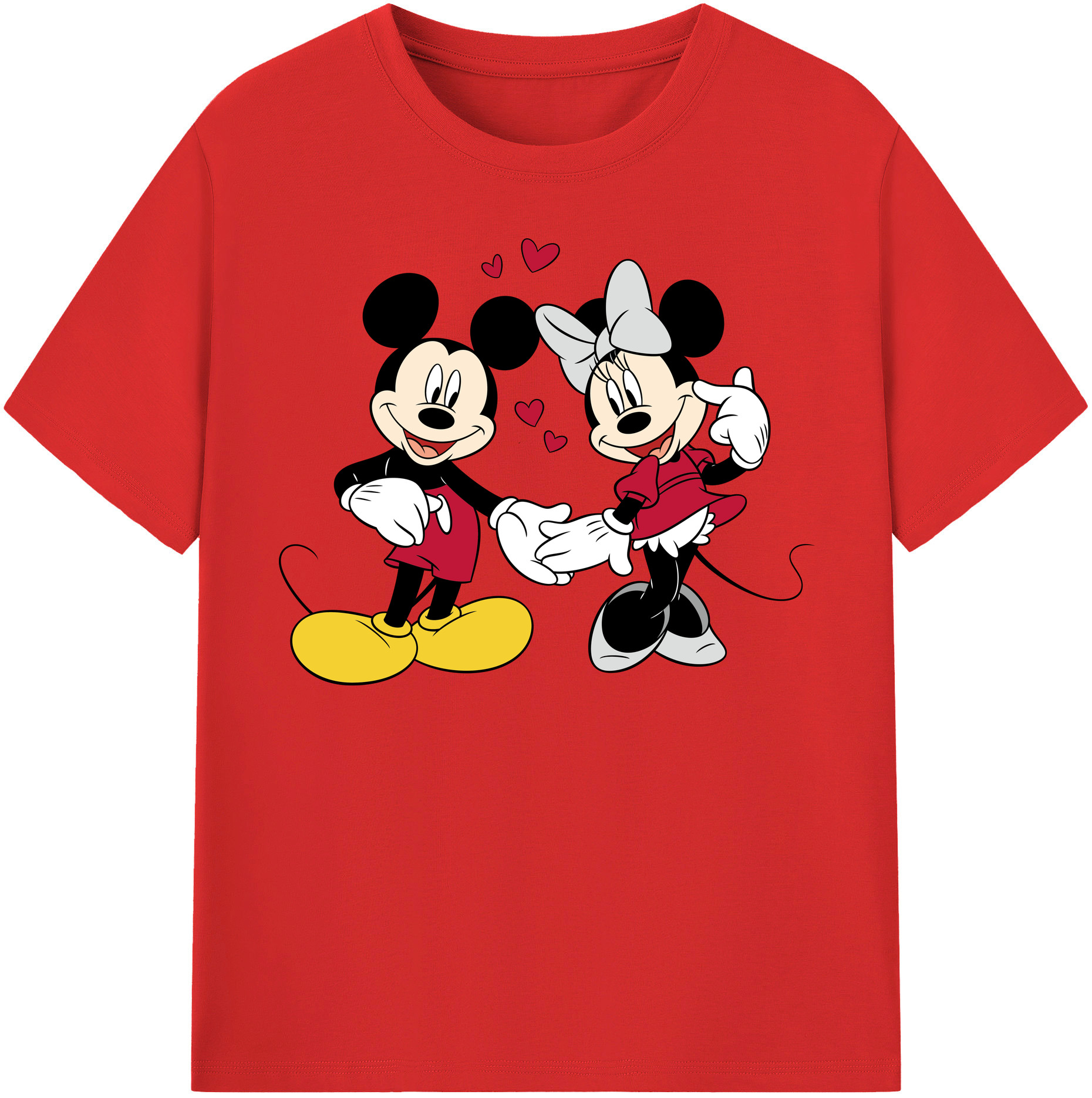 （画像用） ミッキーマウス Mickey Mouse 綿100％半袖Tシャツ（フロントプリント）