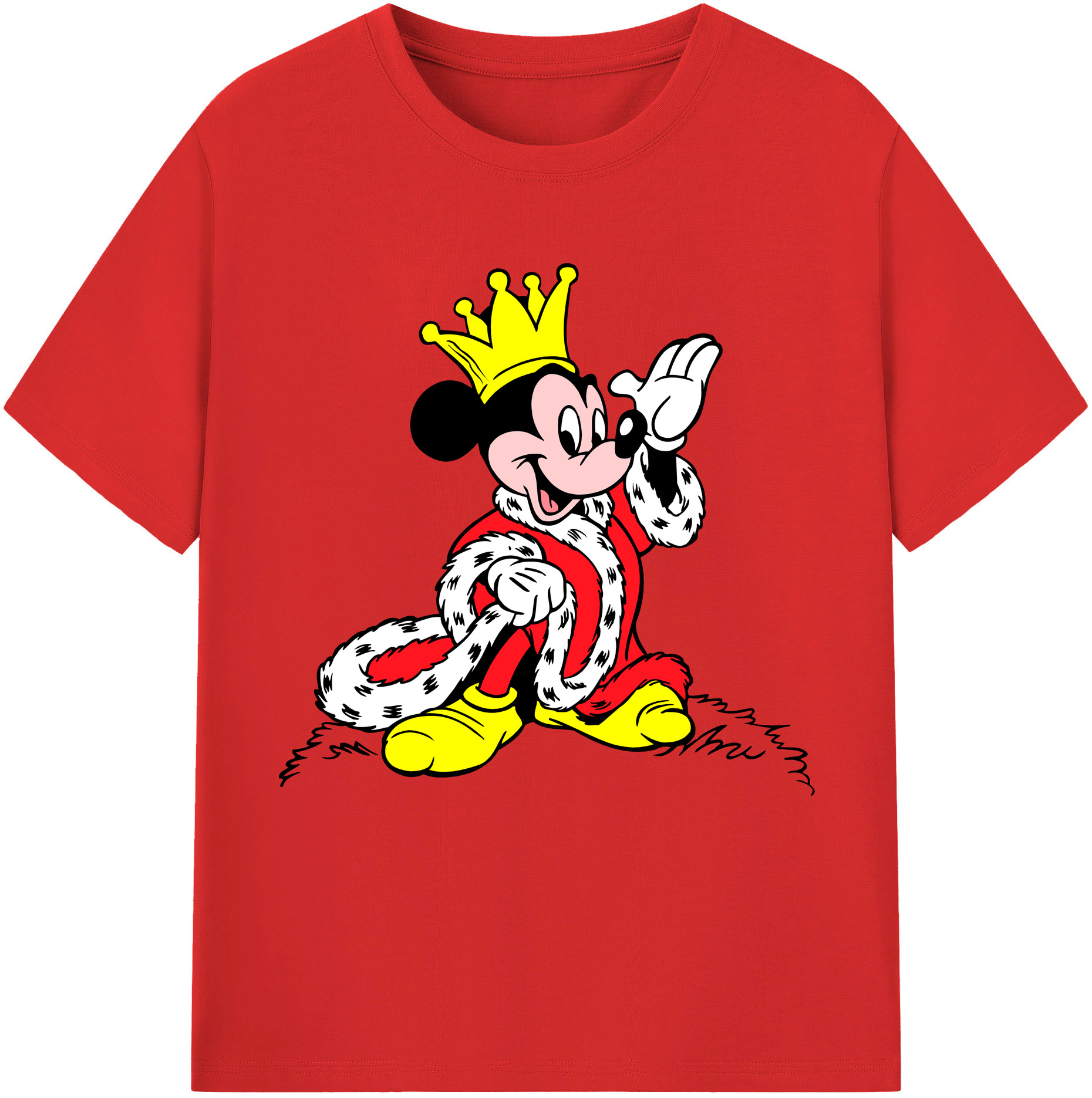 （画像用） ミッキーマウス Mickey Mouse 綿100％半袖Tシャツ（フロントプリント）