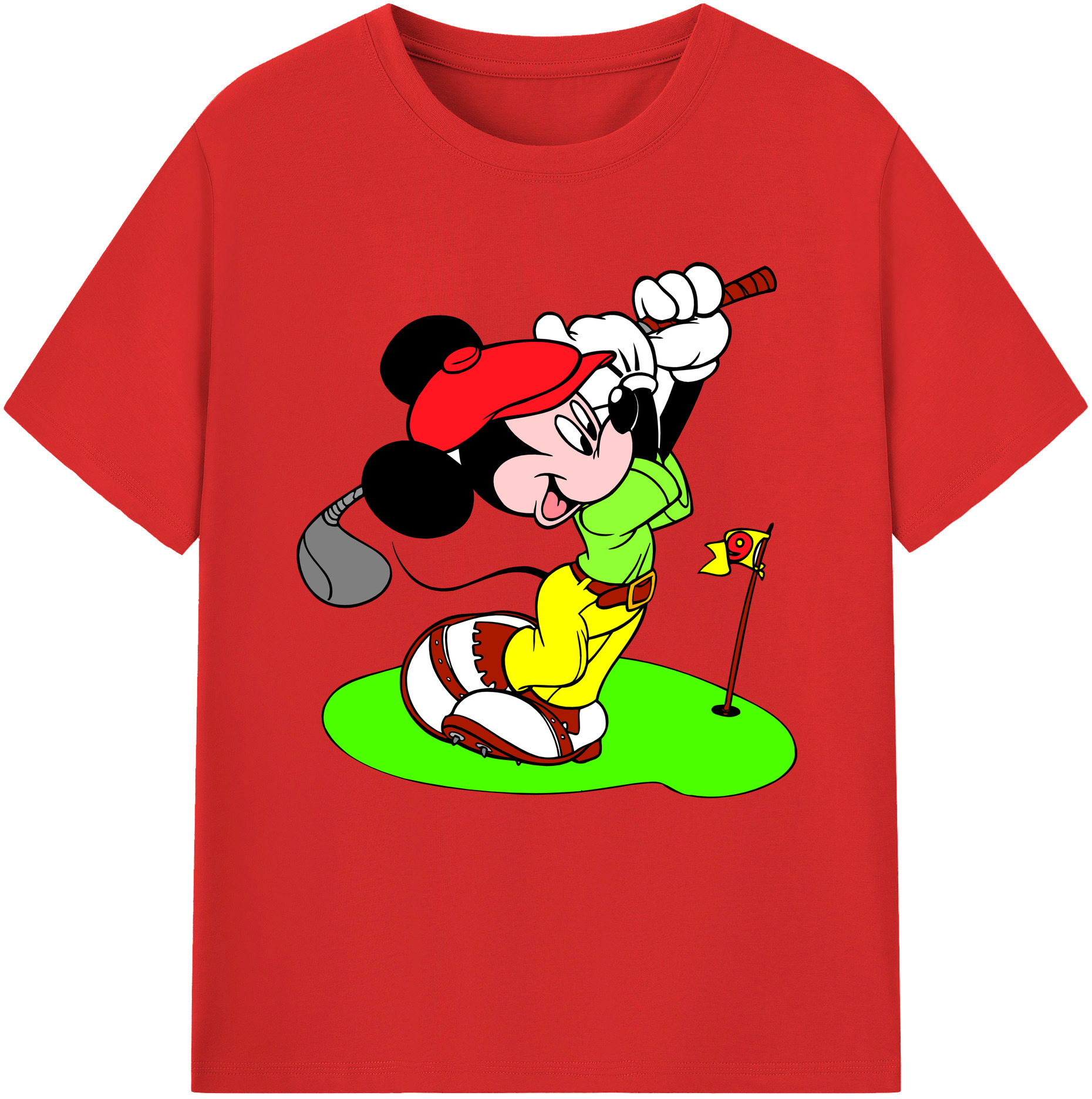 （画像用） ミッキーマウス Mickey Mouse 綿100％半袖Tシャツ（フロントプリント）