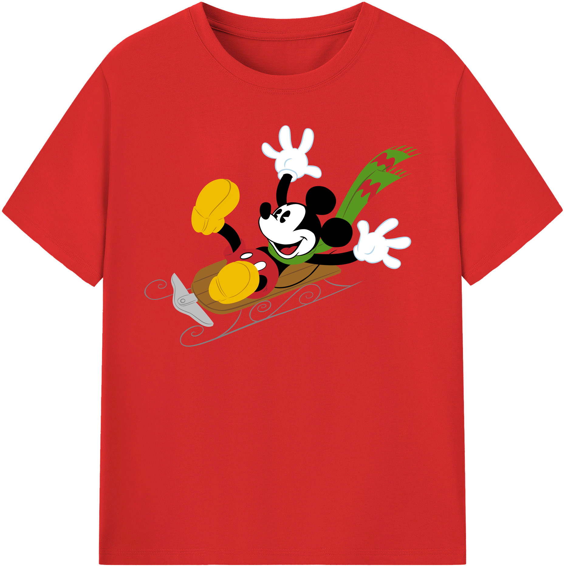 （画像用） ミッキーマウス Mickey Mouse 綿100％半袖Tシャツ（フロントプリント）