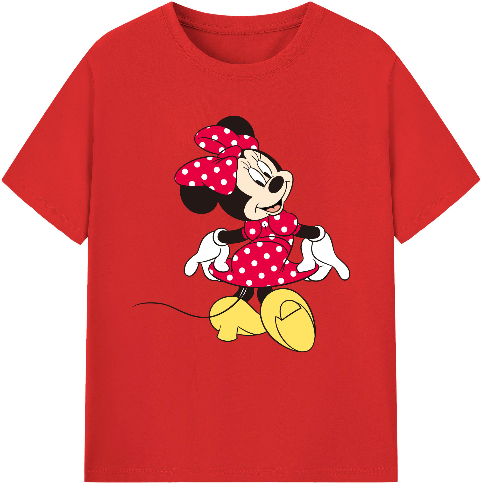 （画像用） ミッキーマウス Mickey Mouse 綿100％半袖Tシャツ（フロントプリント）