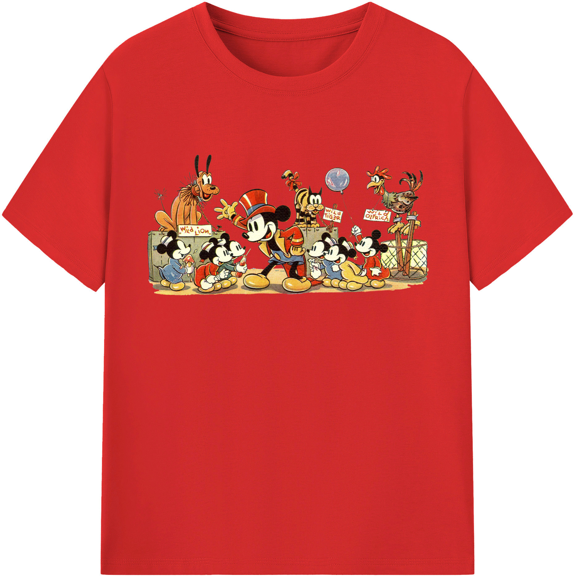 （画像用） ミッキーマウス Mickey Mouse 綿100％半袖Tシャツ（フロントプリント）