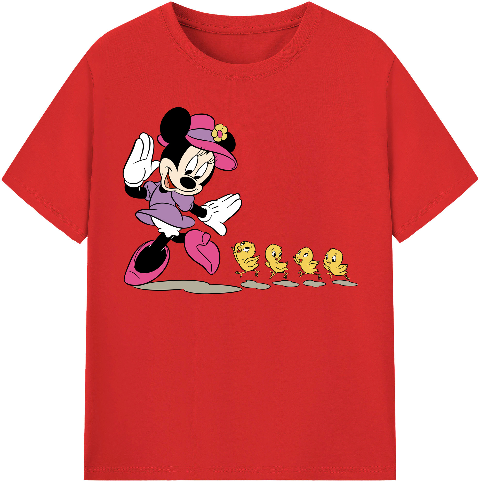 （画像用） ミッキーマウス Mickey Mouse 綿100％半袖Tシャツ（フロントプリント）