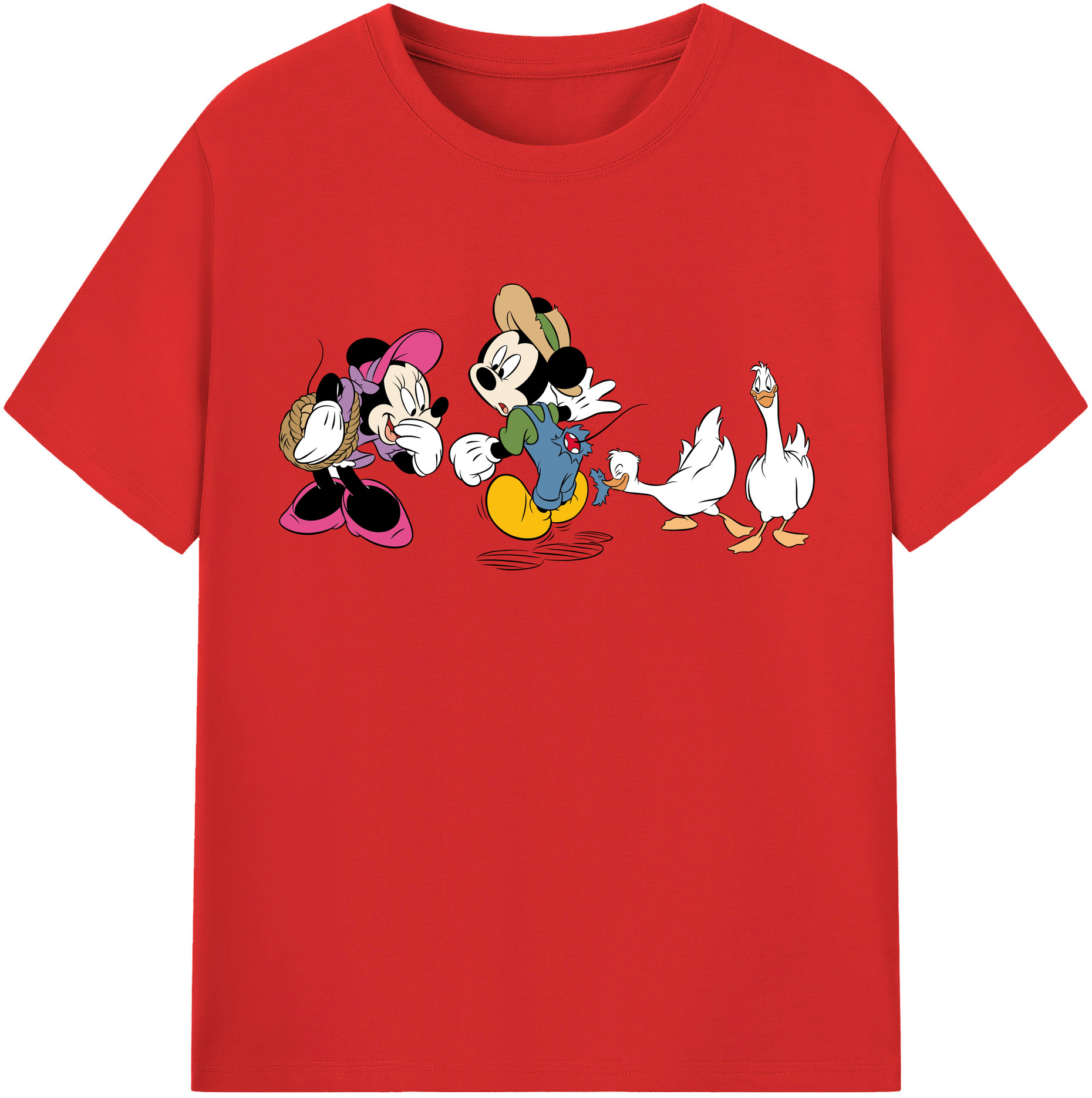（画像用） ミッキーマウス Mickey Mouse 綿100％半袖Tシャツ（フロントプリント）