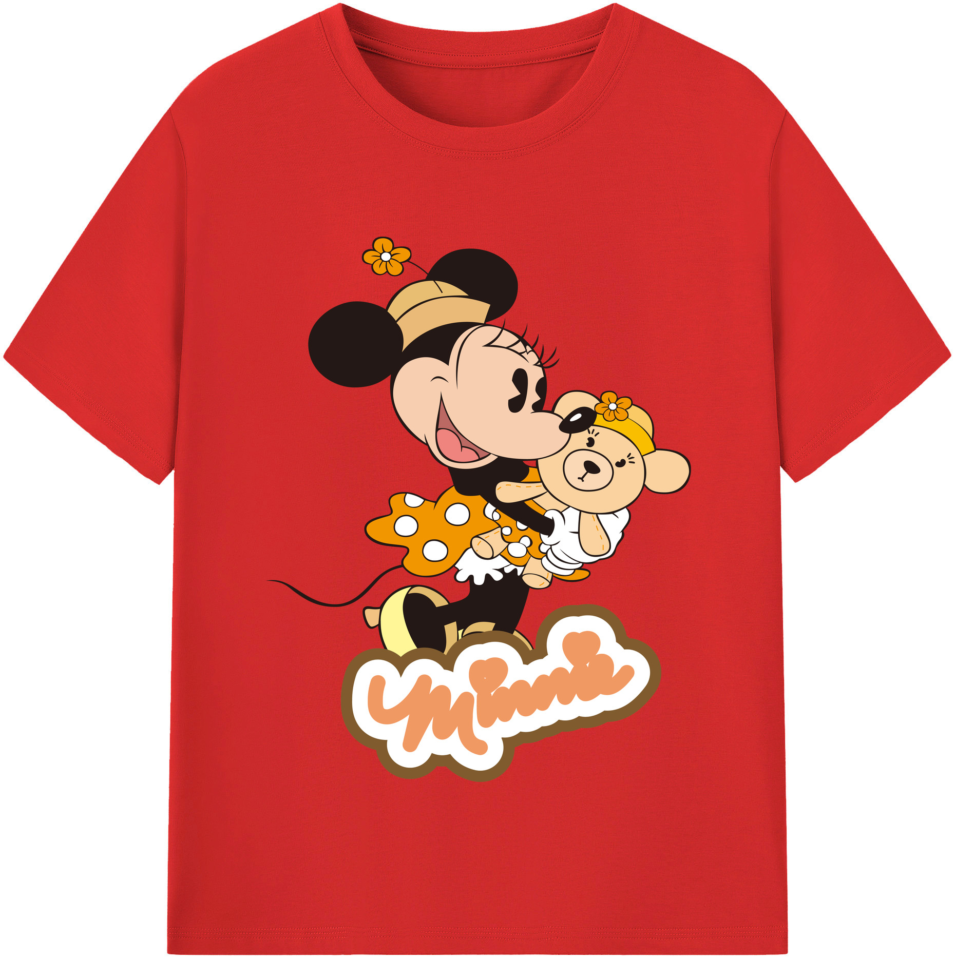 （画像用） ミッキーマウス Mickey Mouse 綿100％半袖Tシャツ（フロントプリント）