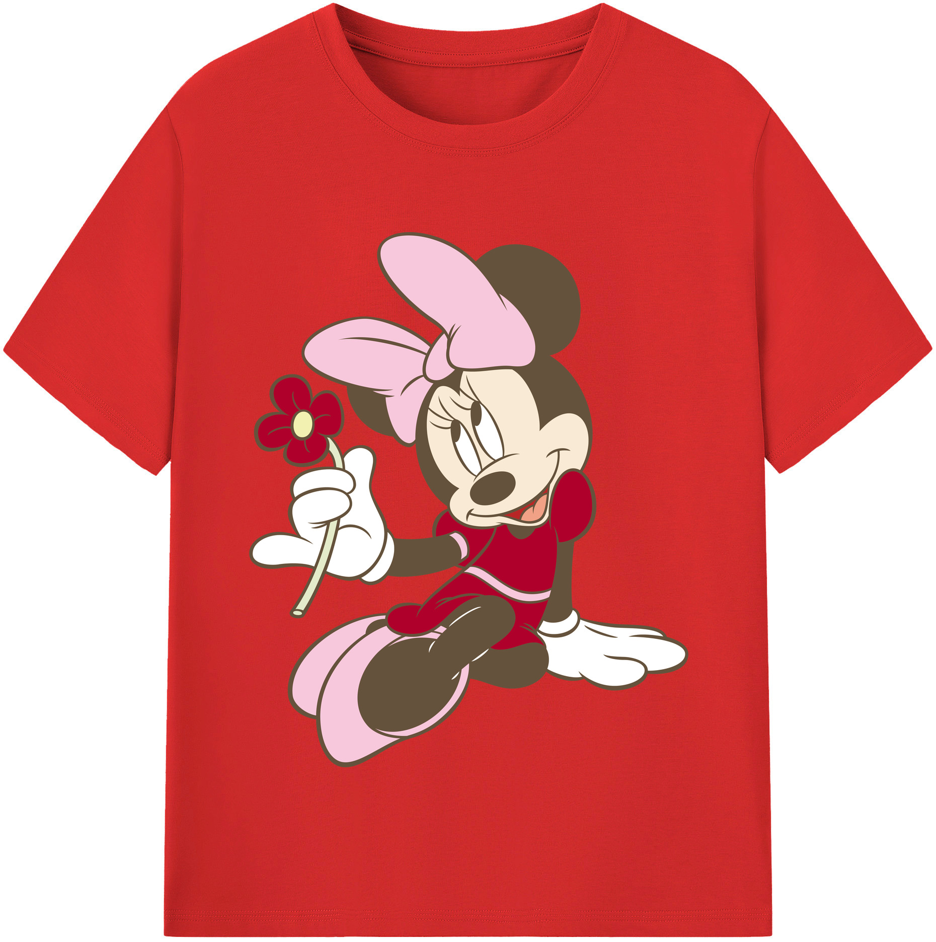 （画像用） ミッキーマウス Mickey Mouse 綿100％半袖Tシャツ（フロントプリント）