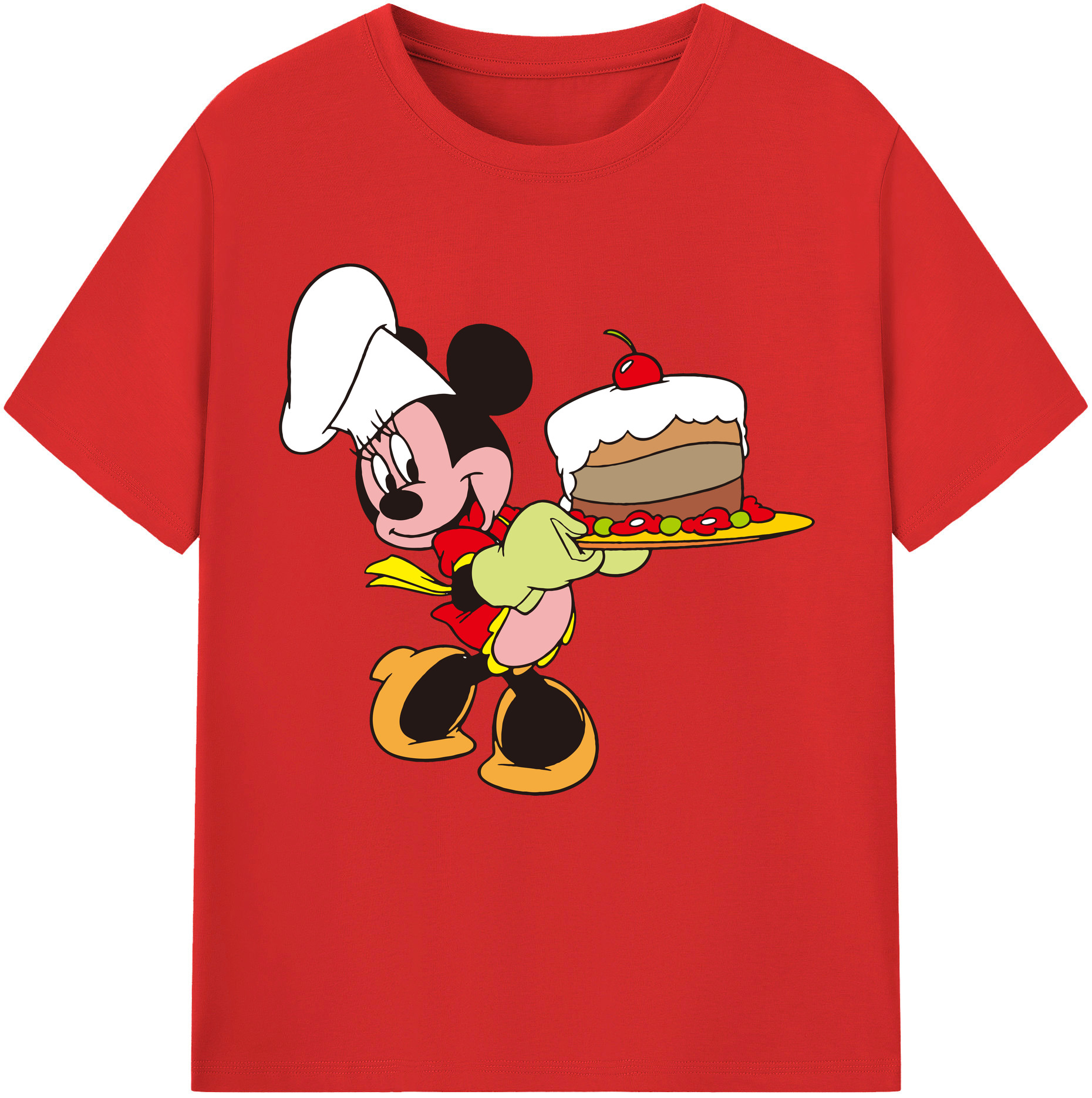 （画像用） ミッキーマウス Mickey Mouse 綿100％半袖Tシャツ（フロントプリント）