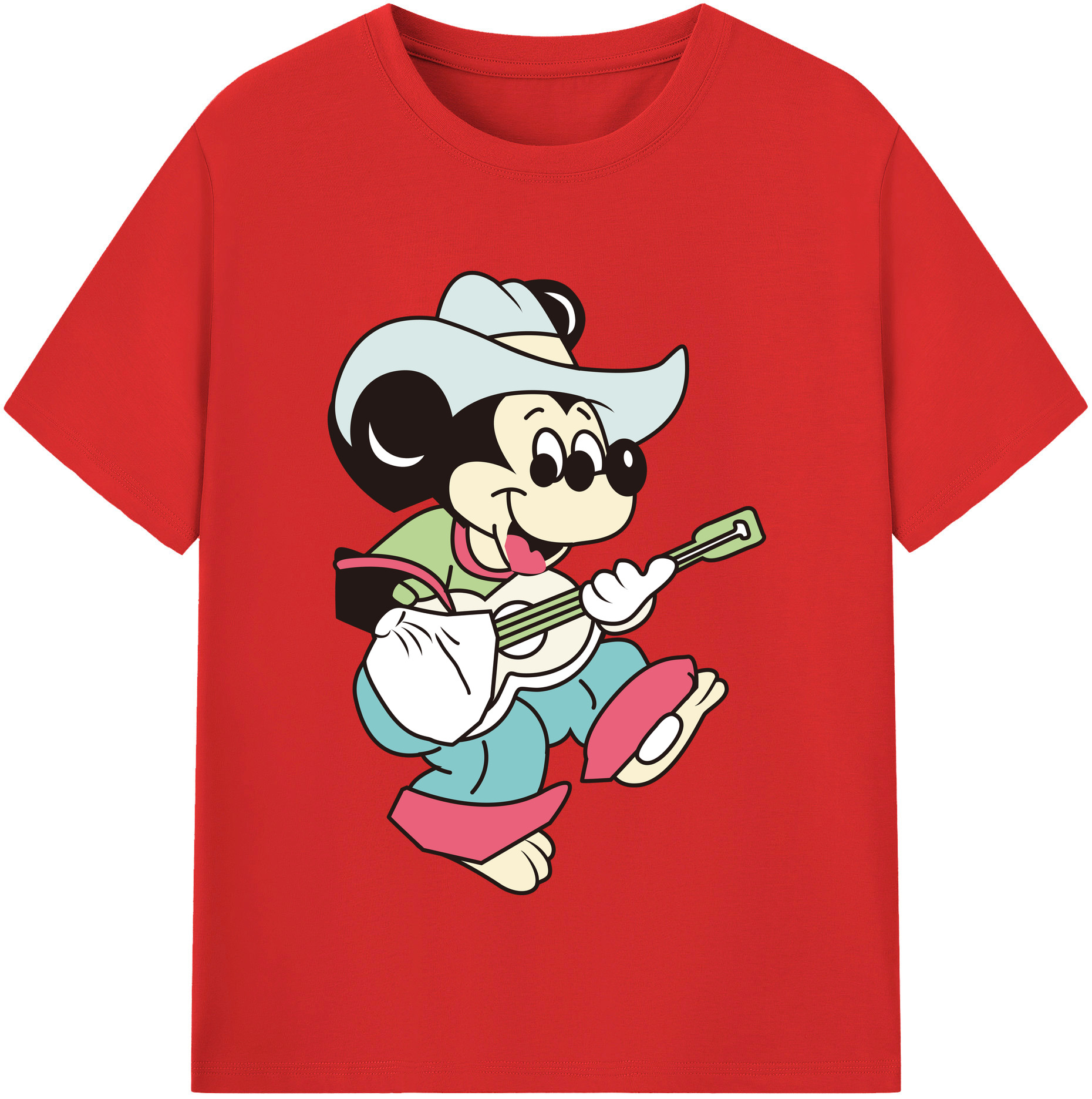 （画像用） ミッキーマウス Mickey Mouse 綿100％半袖Tシャツ（フロントプリント）