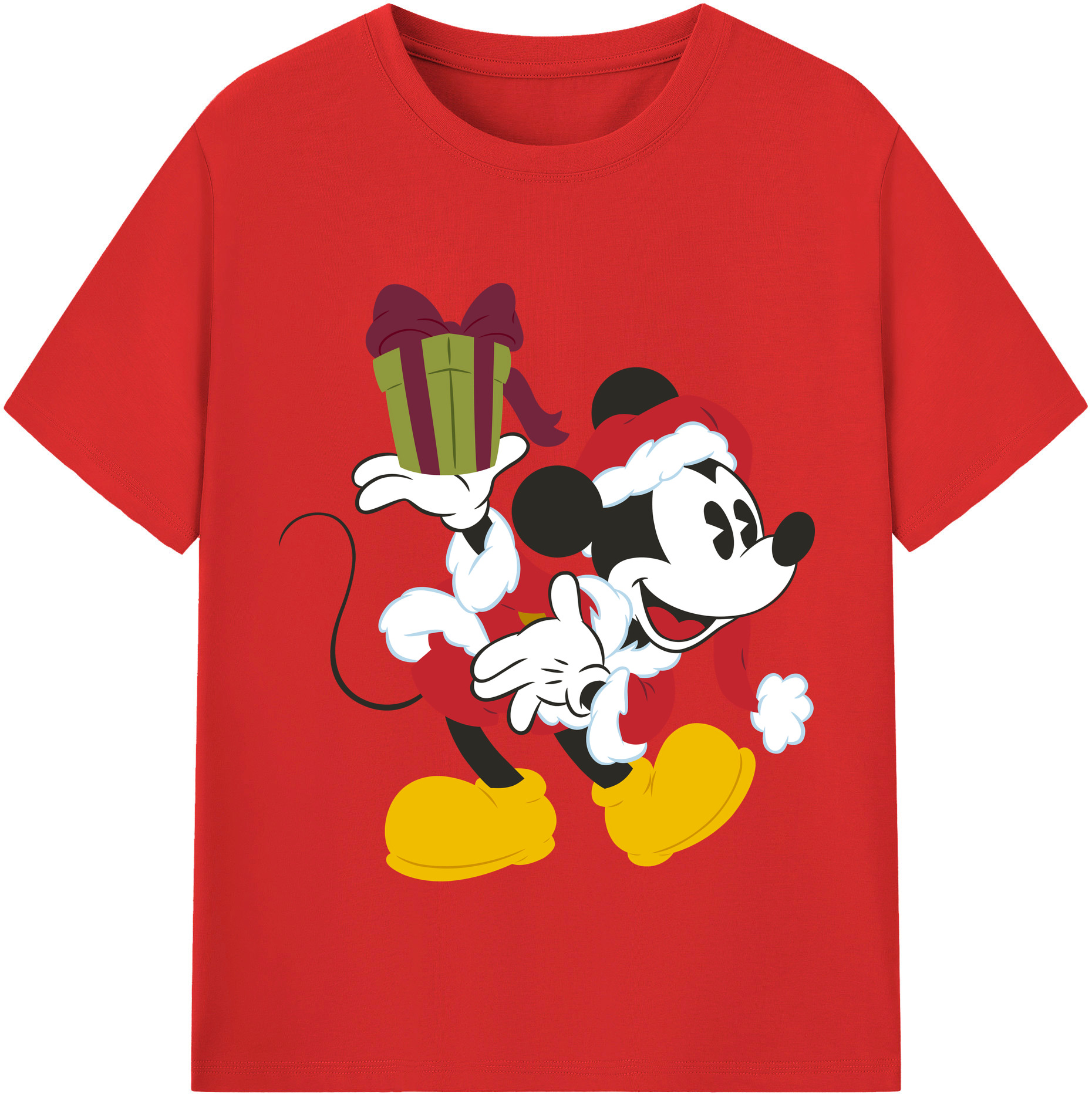 （画像用） ミッキーマウス Mickey Mouse 綿100％半袖Tシャツ（フロントプリント）