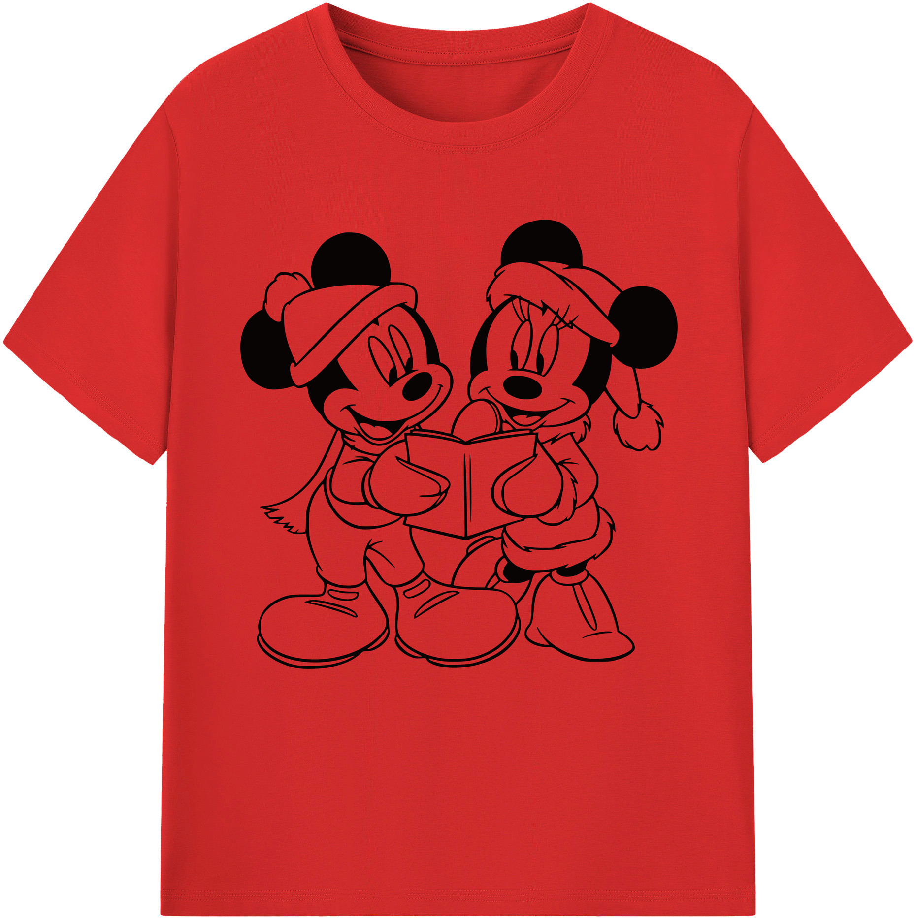 （画像用） ミッキーマウス Mickey Mouse 綿100％半袖Tシャツ（フロントプリント）