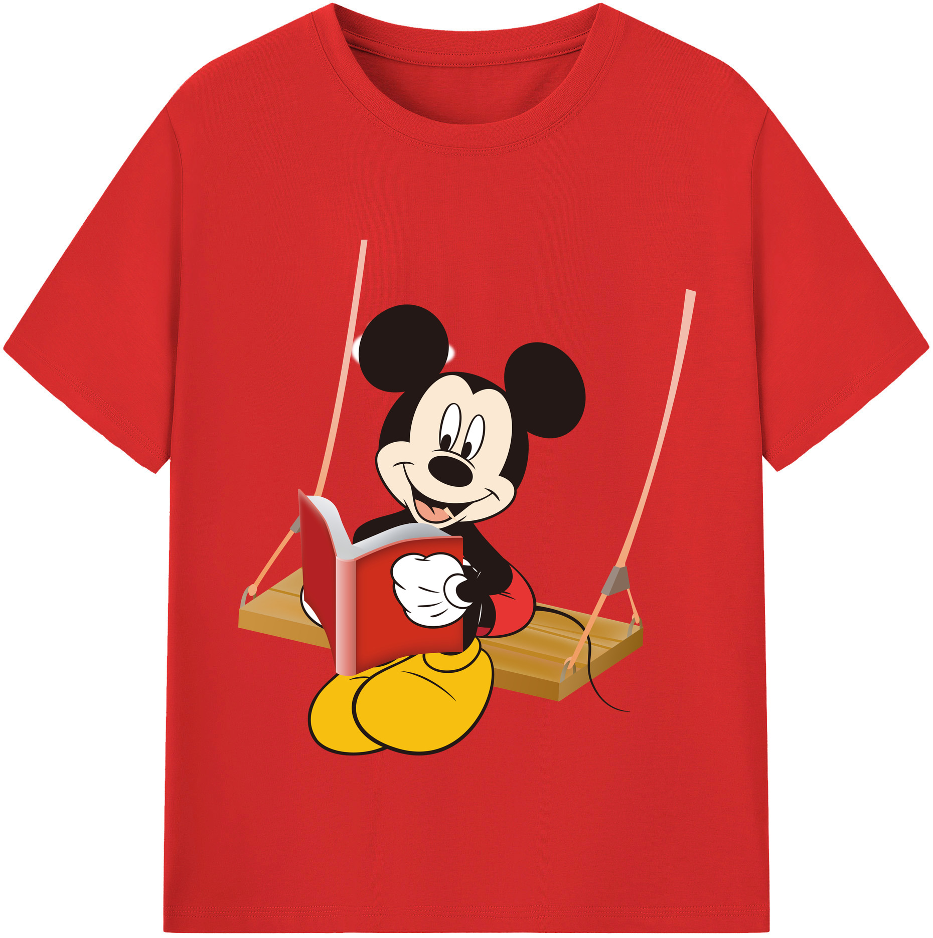 （画像用） ミッキーマウス Mickey Mouse 綿100％半袖Tシャツ（フロントプリント）