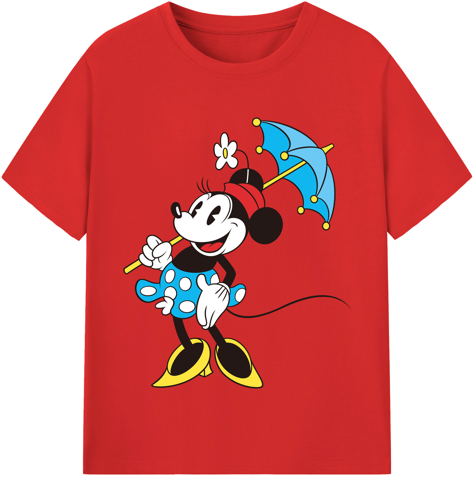 （画像用） ミッキーマウス Mickey Mouse 綿100％半袖Tシャツ（フロントプリント）