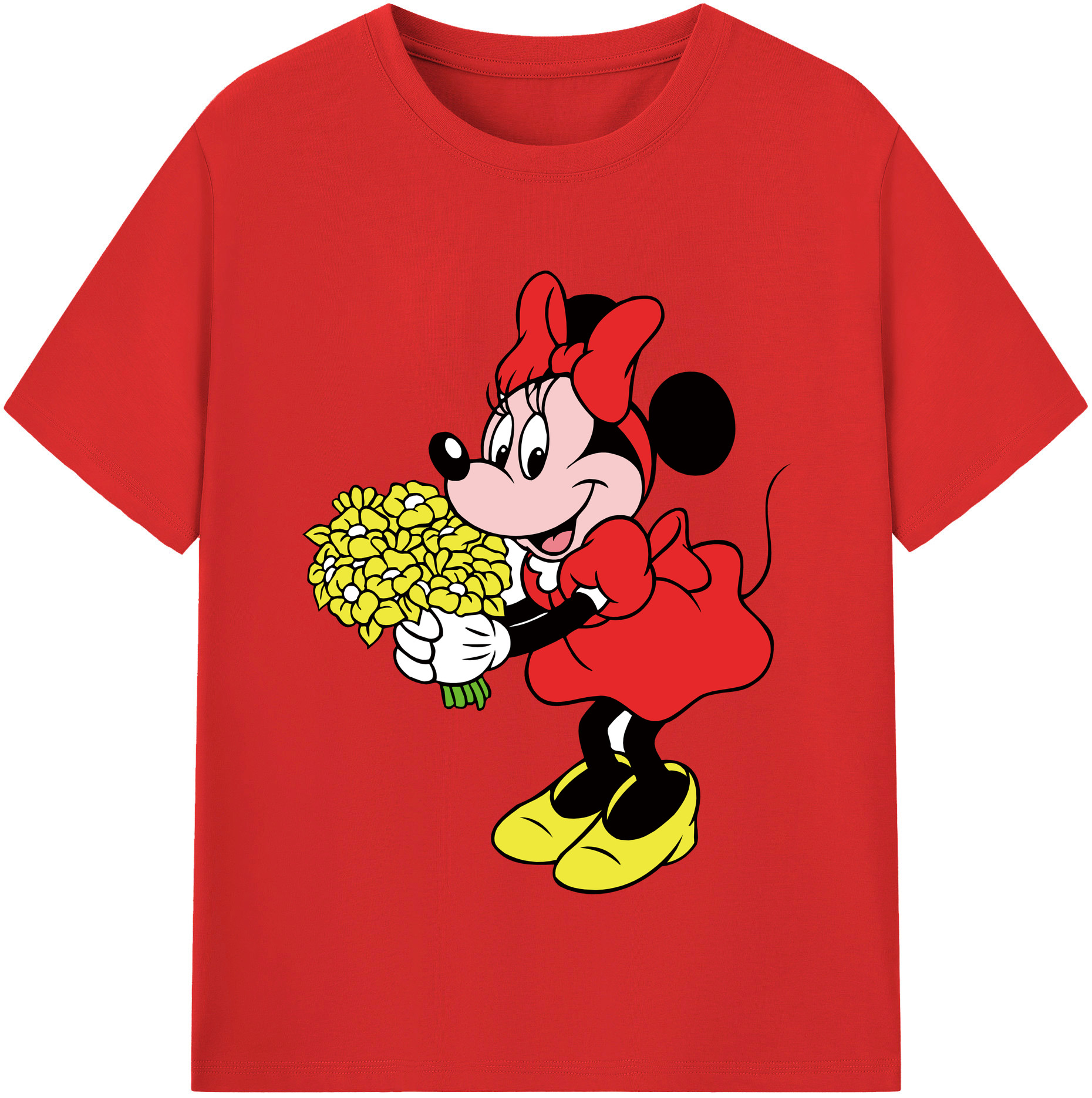 （画像用） ミッキーマウス Mickey Mouse 綿100％半袖Tシャツ（フロントプリント）