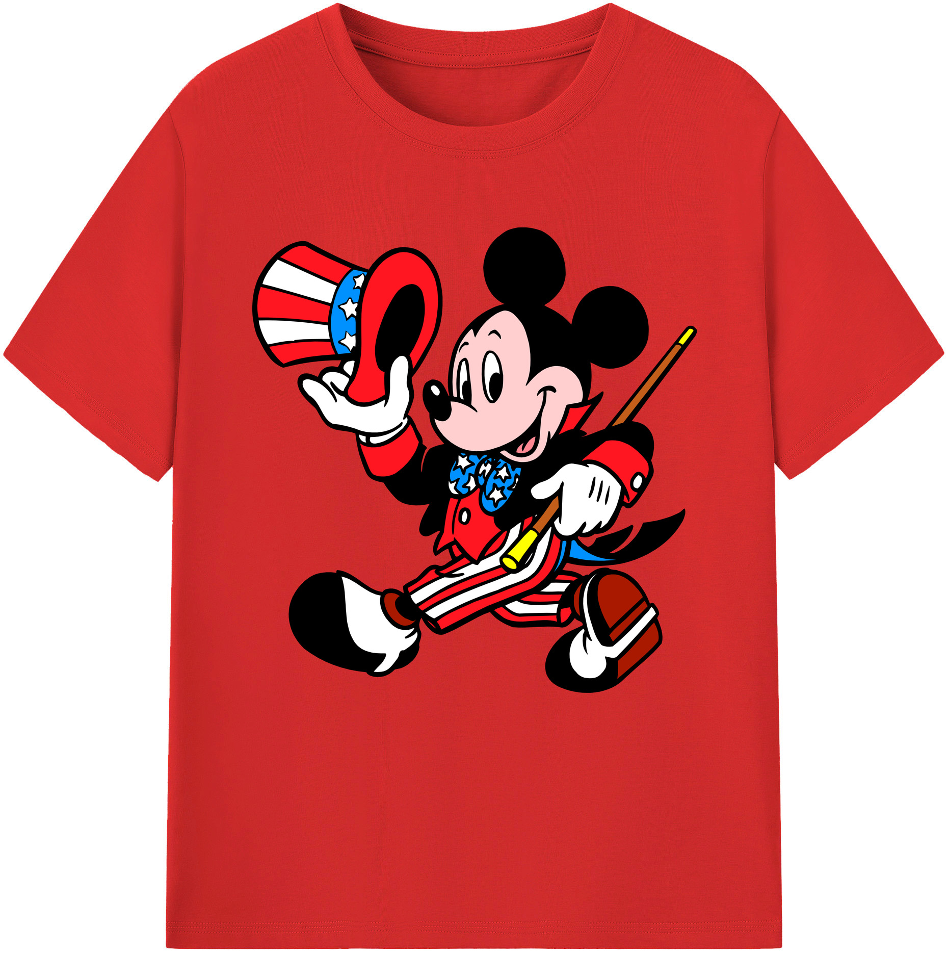 （画像用） ミッキーマウス Mickey Mouse 綿100％半袖Tシャツ（フロントプリント）