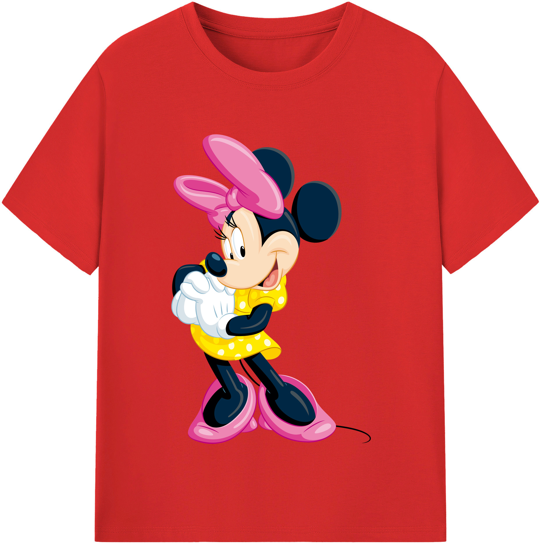 （画像用） ミッキーマウス Mickey Mouse 綿100％半袖Tシャツ（フロントプリント）
