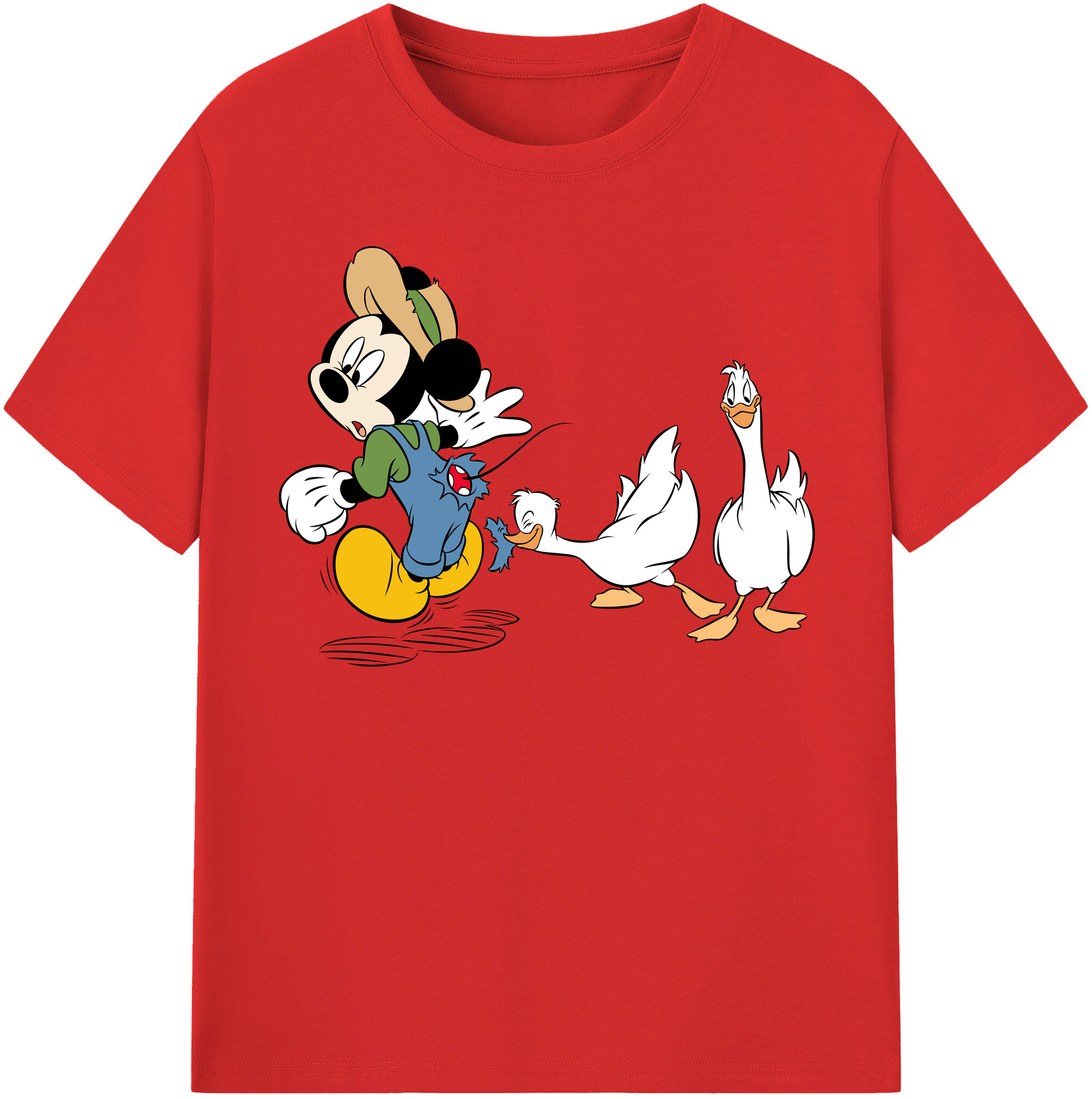 （画像用） ミッキーマウス Mickey Mouse 綿100％半袖Tシャツ（フロントプリント）