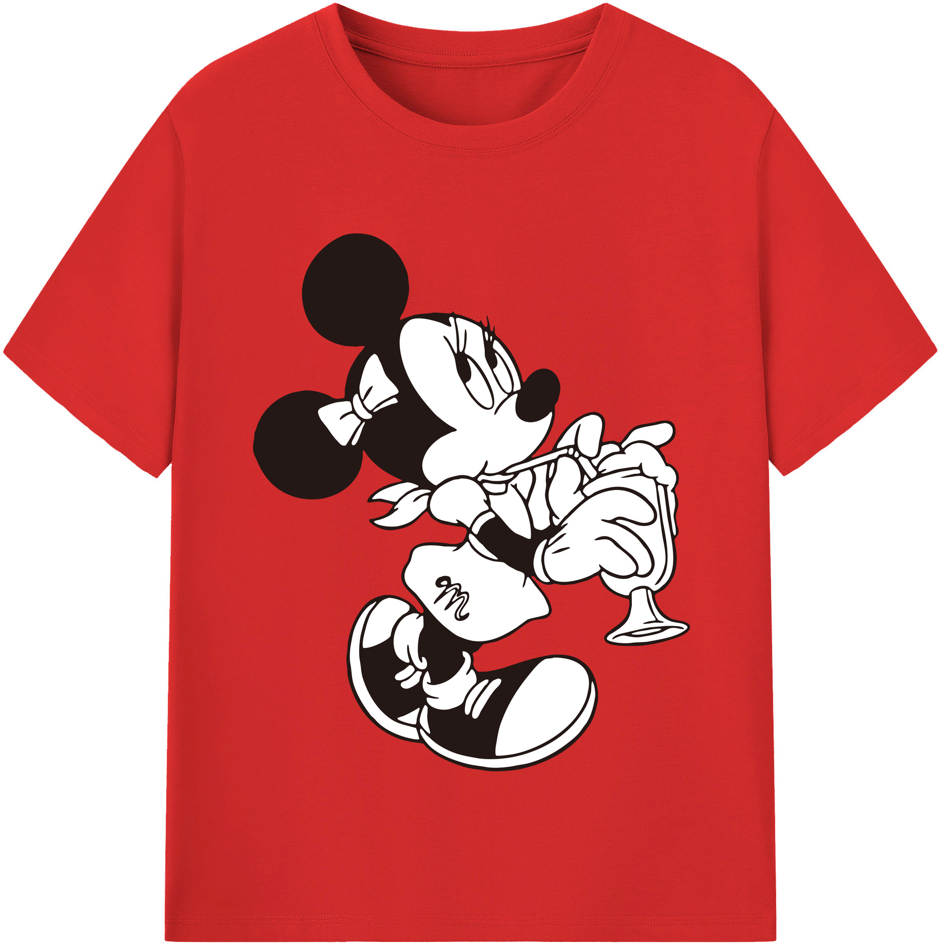 （画像用） ミッキーマウス Mickey Mouse 綿100％半袖Tシャツ（フロントプリント）