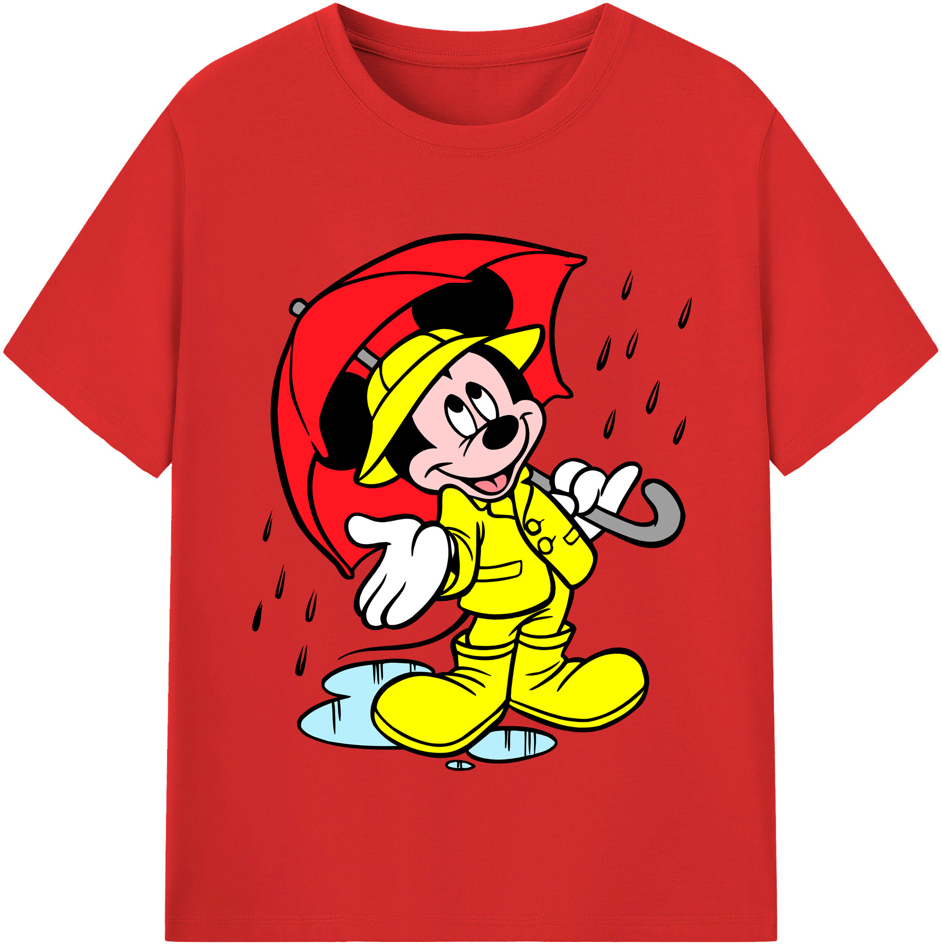 （画像用） ミッキーマウス Mickey Mouse 綿100％半袖Tシャツ（フロントプリント）