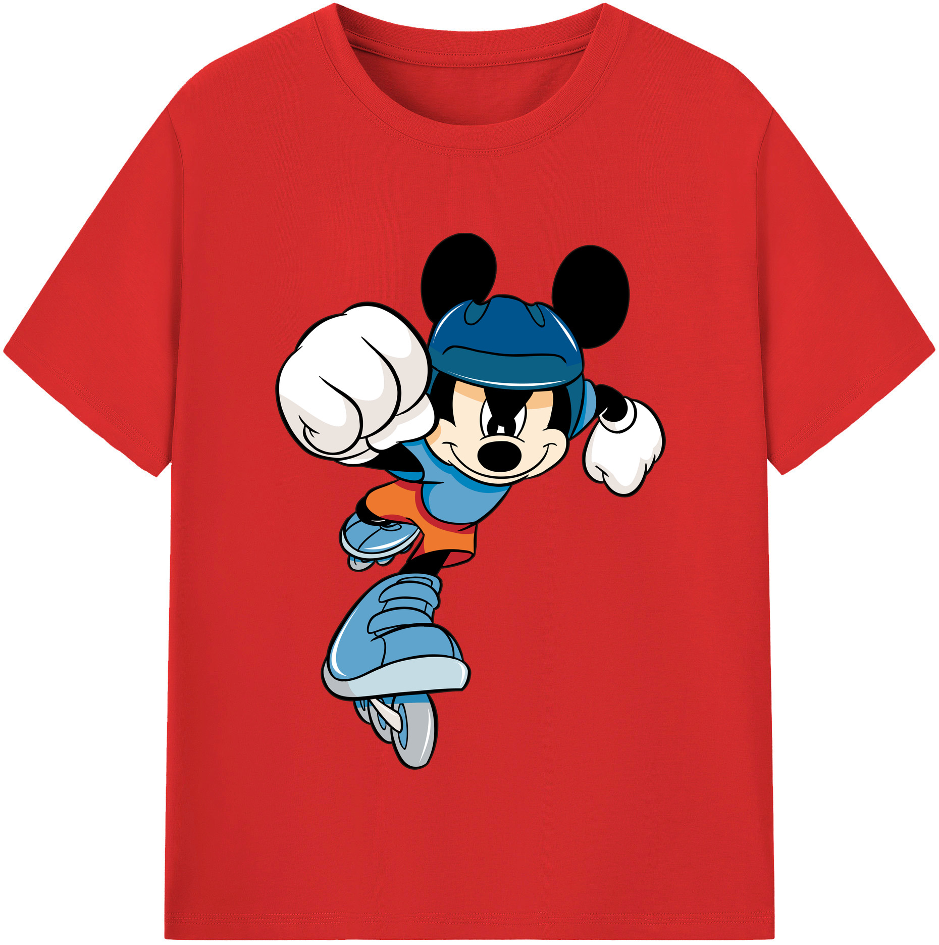 （画像用） ミッキーマウス Mickey Mouse 綿100％半袖Tシャツ（フロントプリント）