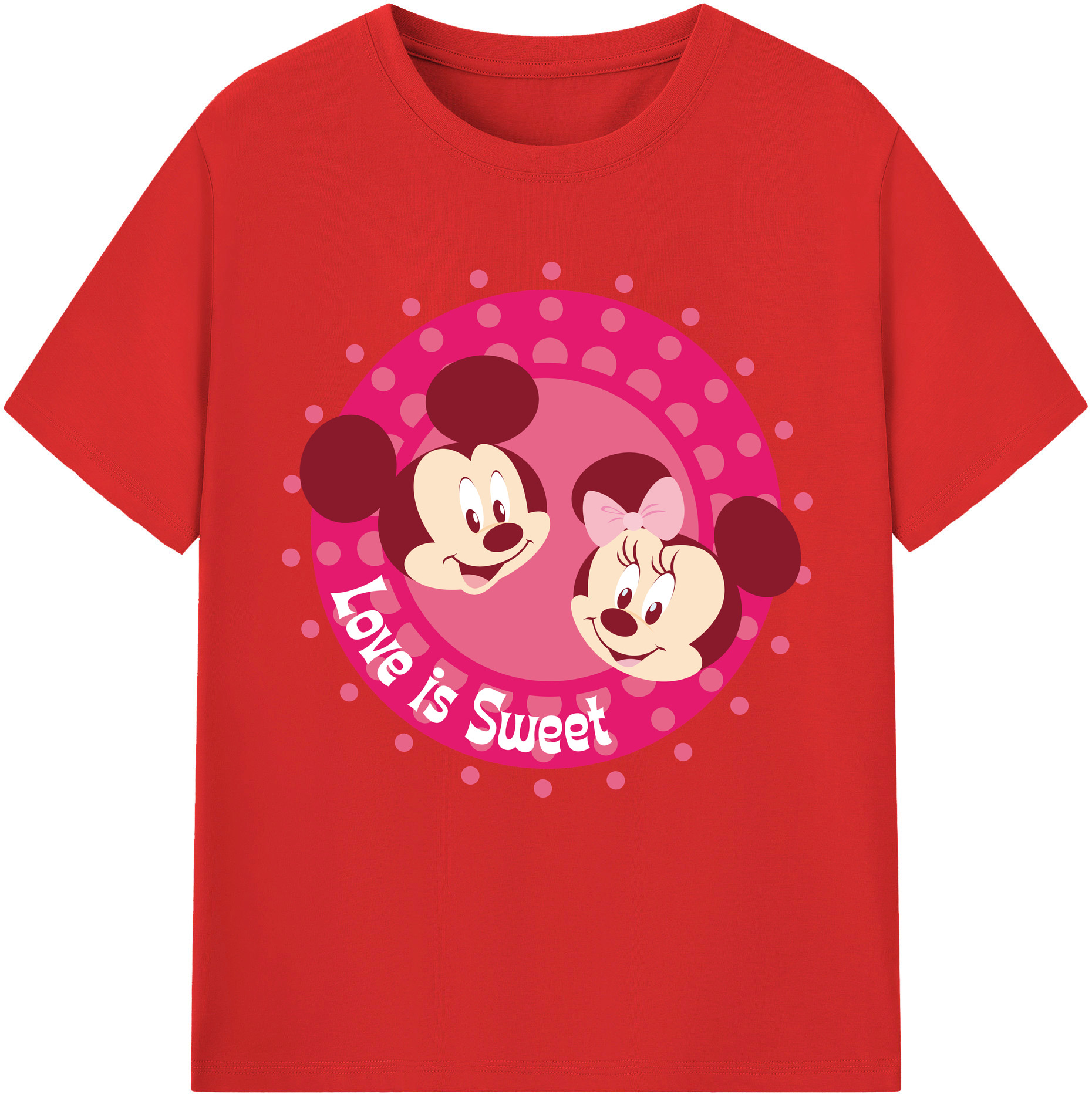 （画像用） ミッキーマウス Mickey Mouse 綿100％半袖Tシャツ（フロントプリント）