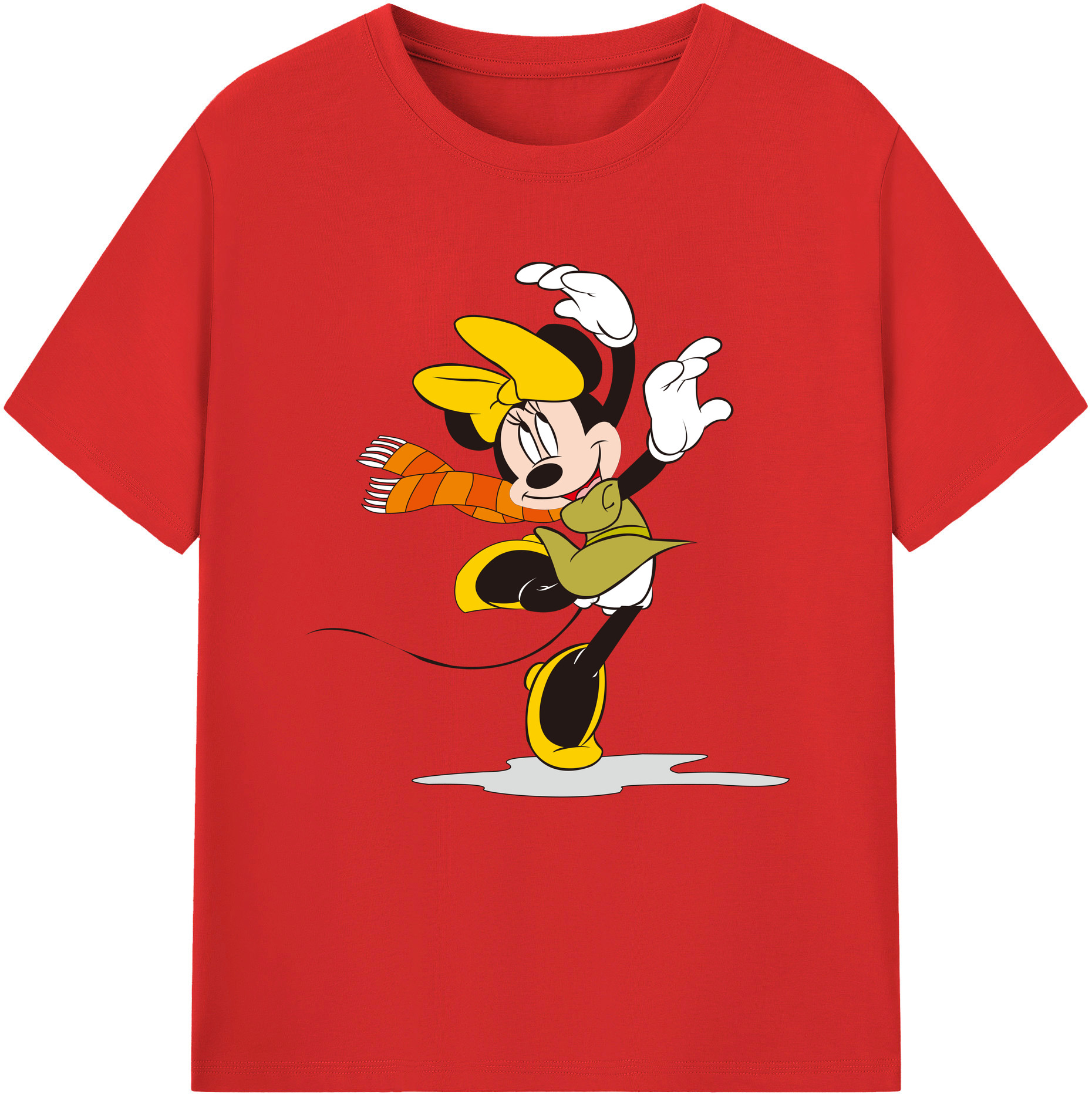 （画像用） ミッキーマウス Mickey Mouse 綿100％半袖Tシャツ（フロントプリント）