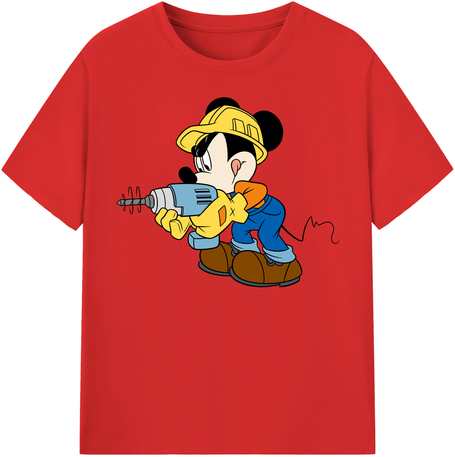 （画像用） ミッキーマウス Mickey Mouse 綿100％半袖Tシャツ（フロントプリント）