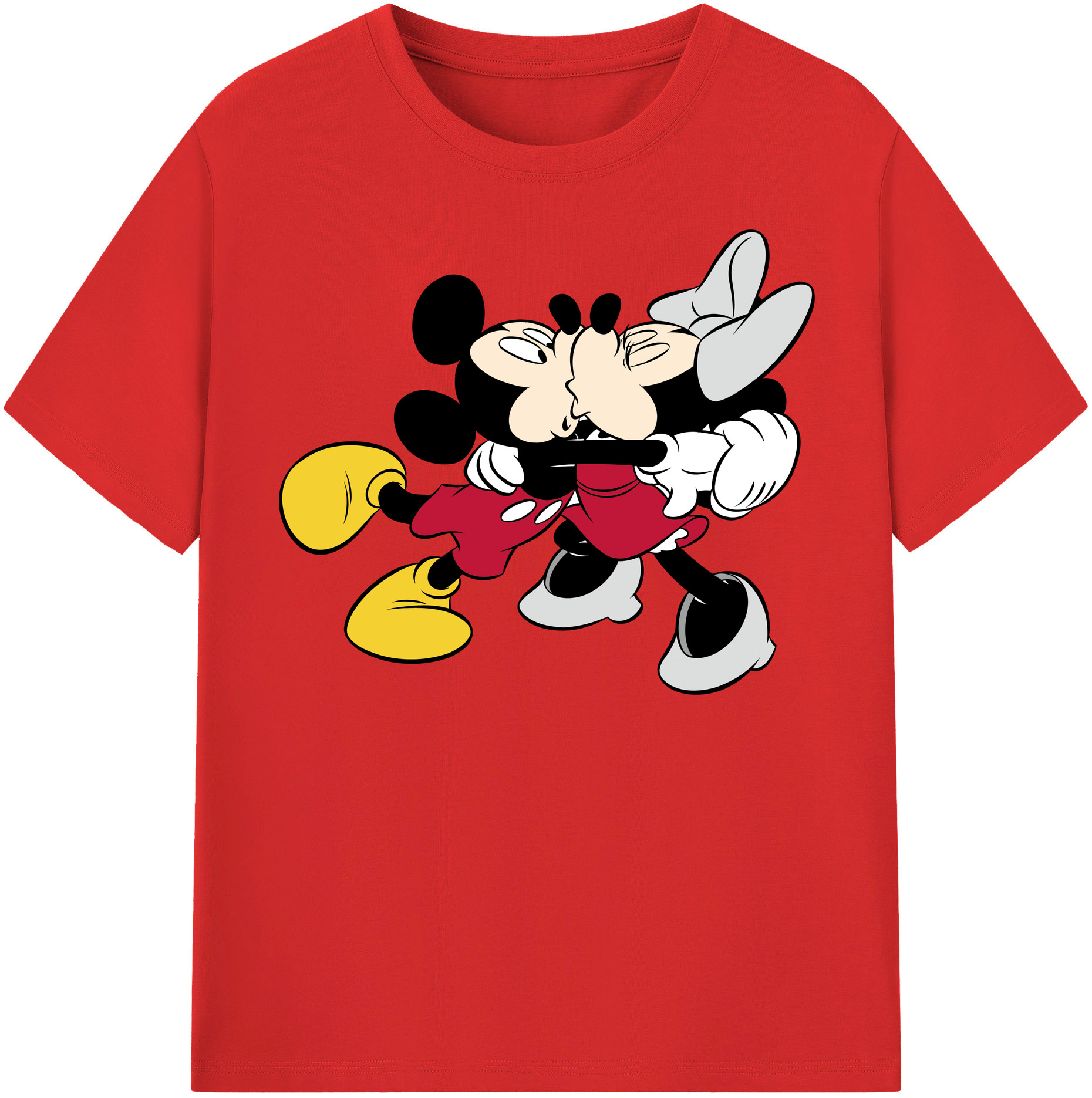 （画像用） ミッキーマウス Mickey Mouse 綿100％半袖Tシャツ（フロントプリント）