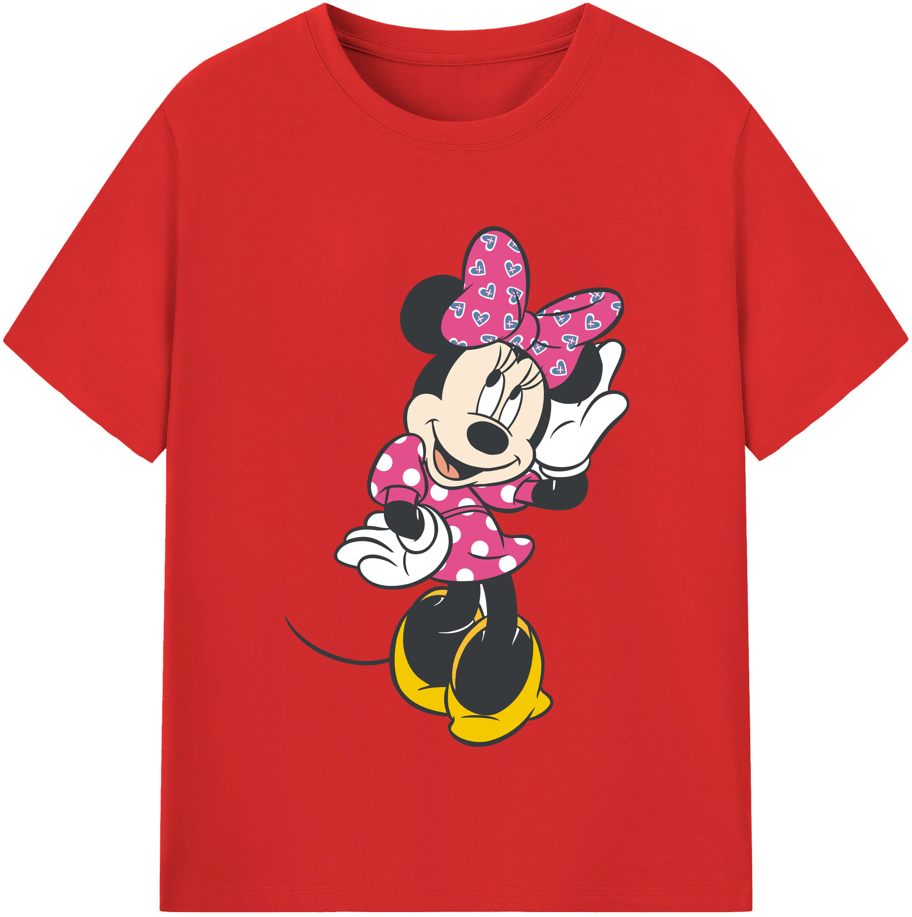 （画像用） ミッキーマウス Mickey Mouse 綿100％半袖Tシャツ（フロントプリント）