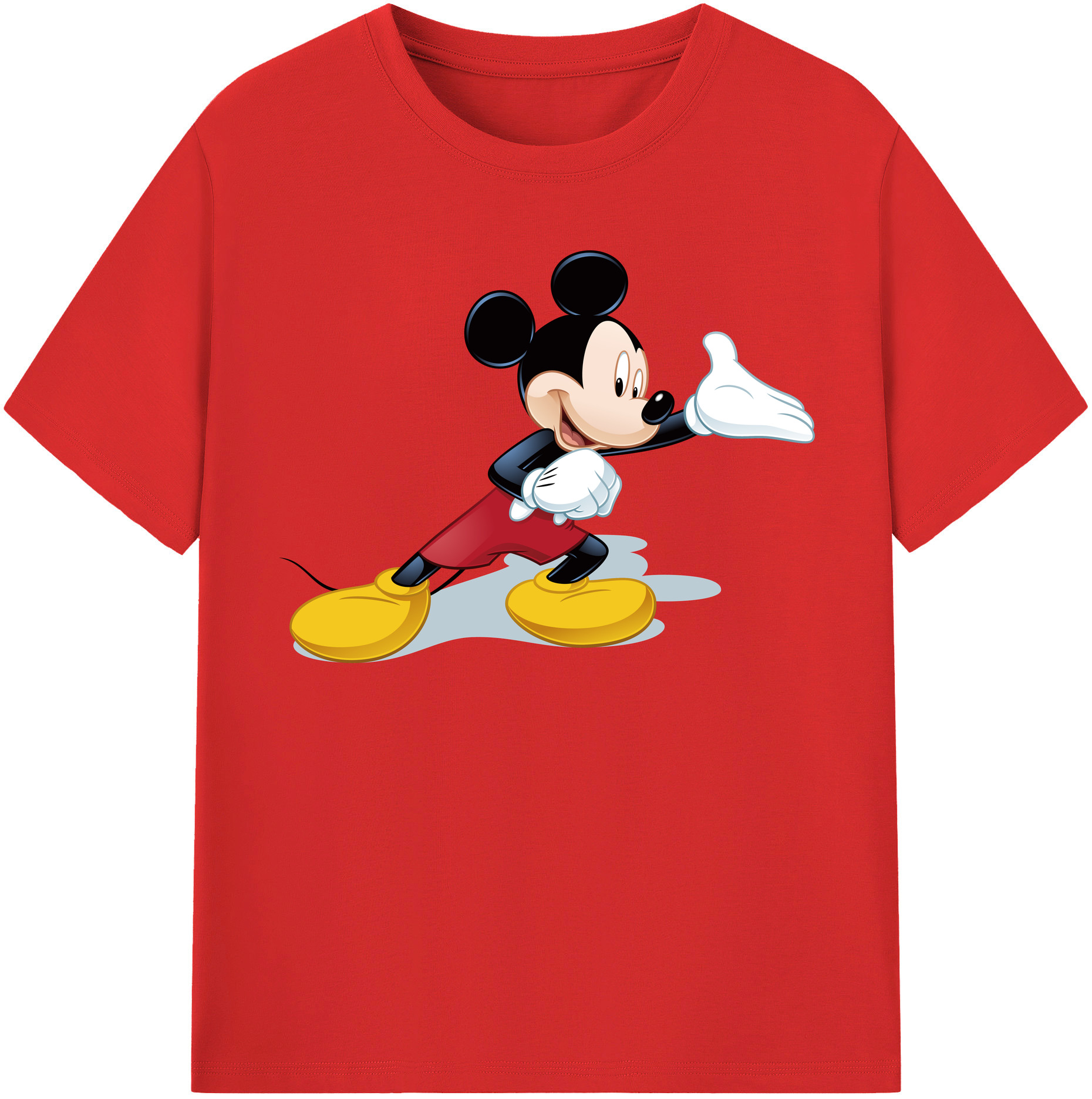 （画像用） ミッキーマウス Mickey Mouse 綿100％半袖Tシャツ（フロントプリント）