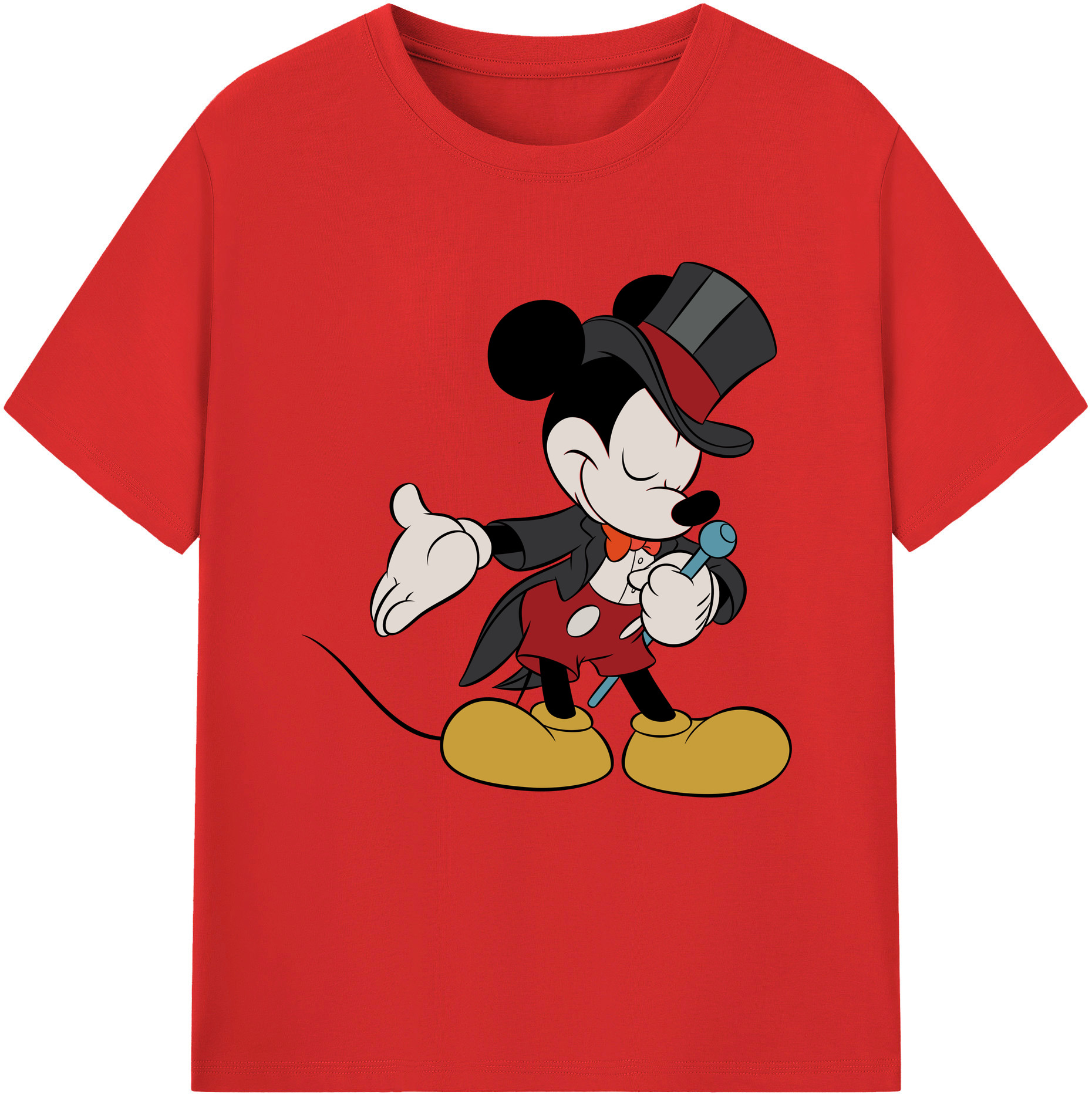 （画像用） ミッキーマウス Mickey Mouse 綿100％半袖Tシャツ（フロントプリント）