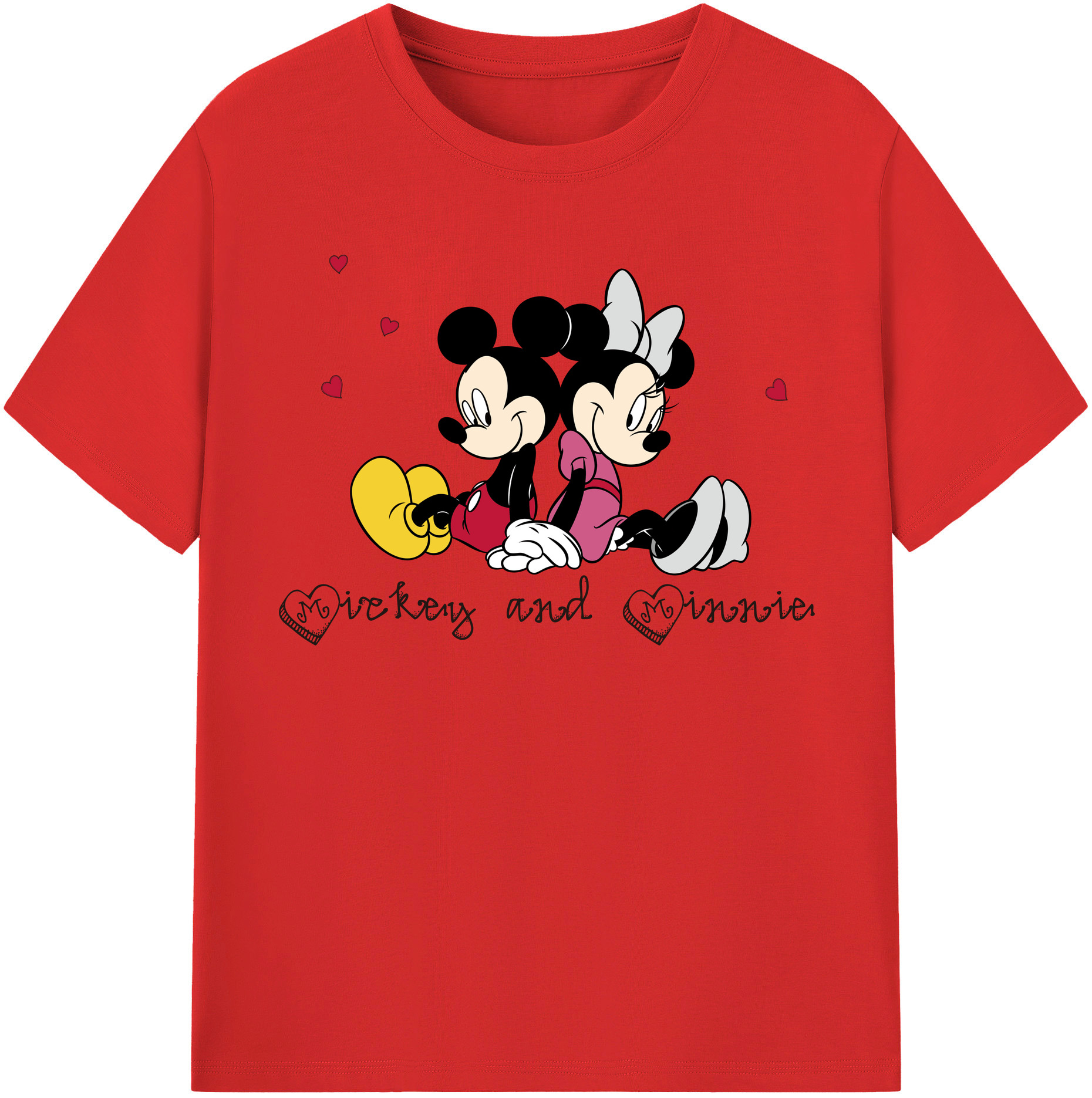 （画像用） ミッキーマウス Mickey Mouse 綿100％半袖Tシャツ（フロントプリント）