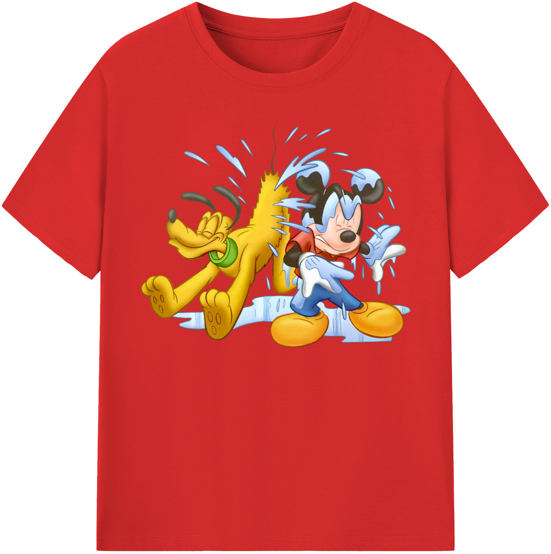 （画像用） ミッキーマウス Mickey Mouse 綿100％半袖Tシャツ（フロントプリント）