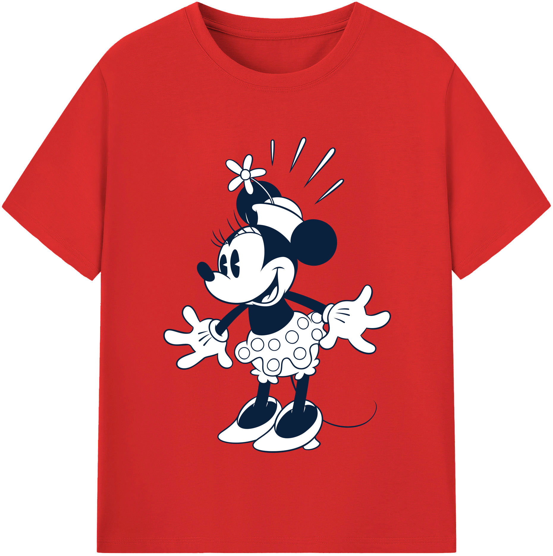 （画像用） ミッキーマウス Mickey Mouse 綿100％半袖Tシャツ（フロントプリント）