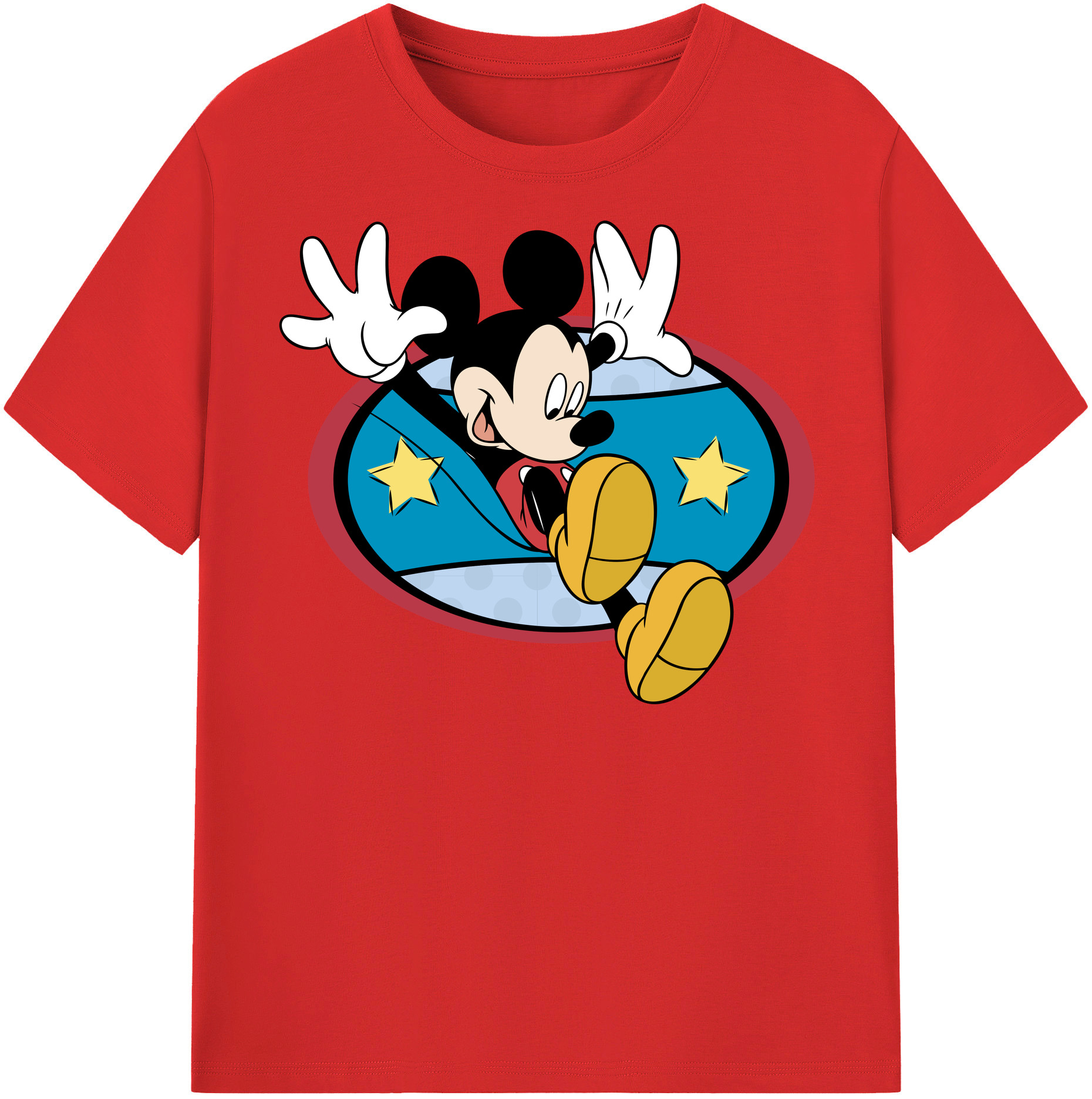 （画像用） ミッキーマウス Mickey Mouse 綿100％半袖Tシャツ（フロントプリント）