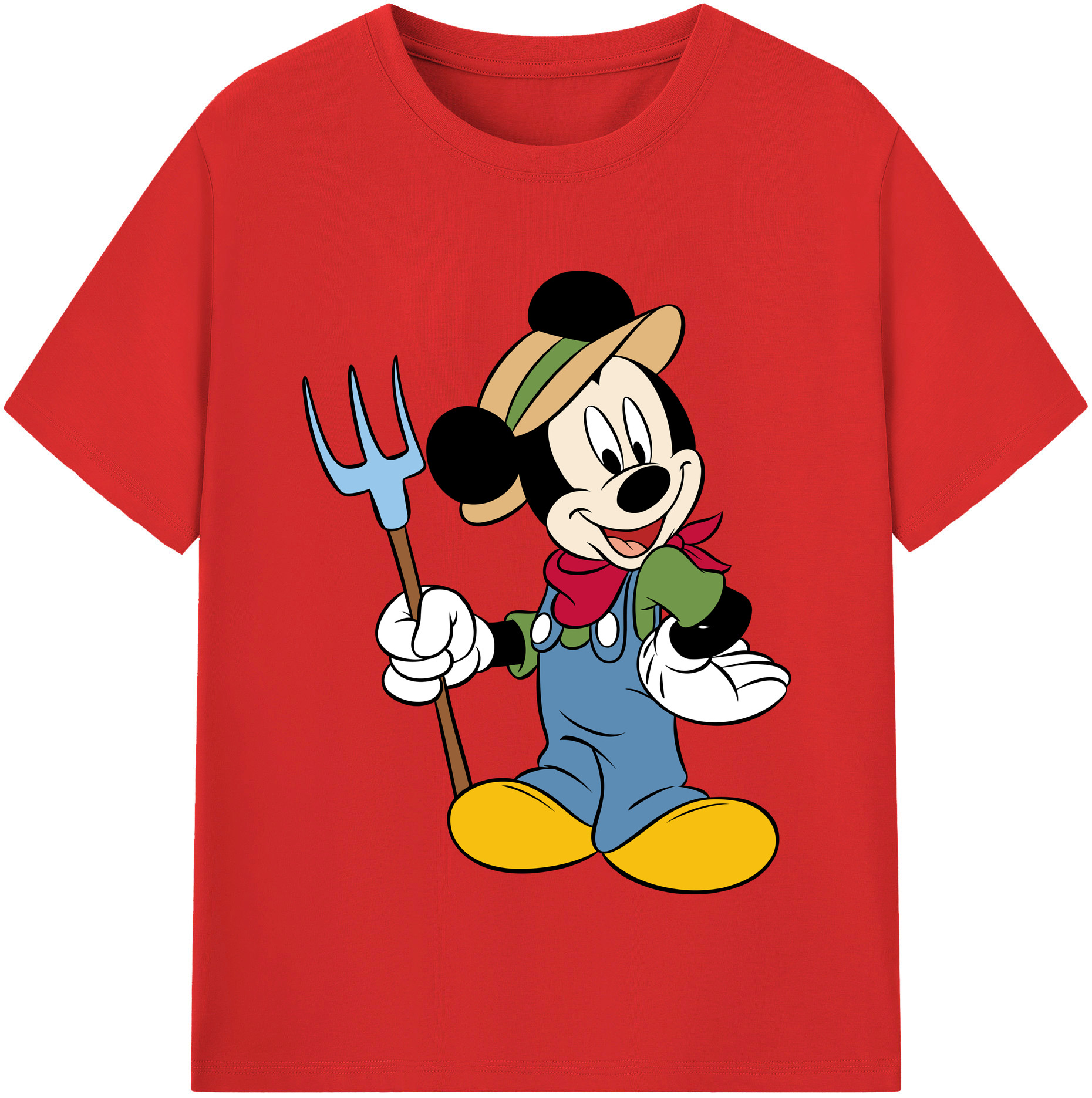 （画像用） ミッキーマウス Mickey Mouse 綿100％半袖Tシャツ（フロントプリント）