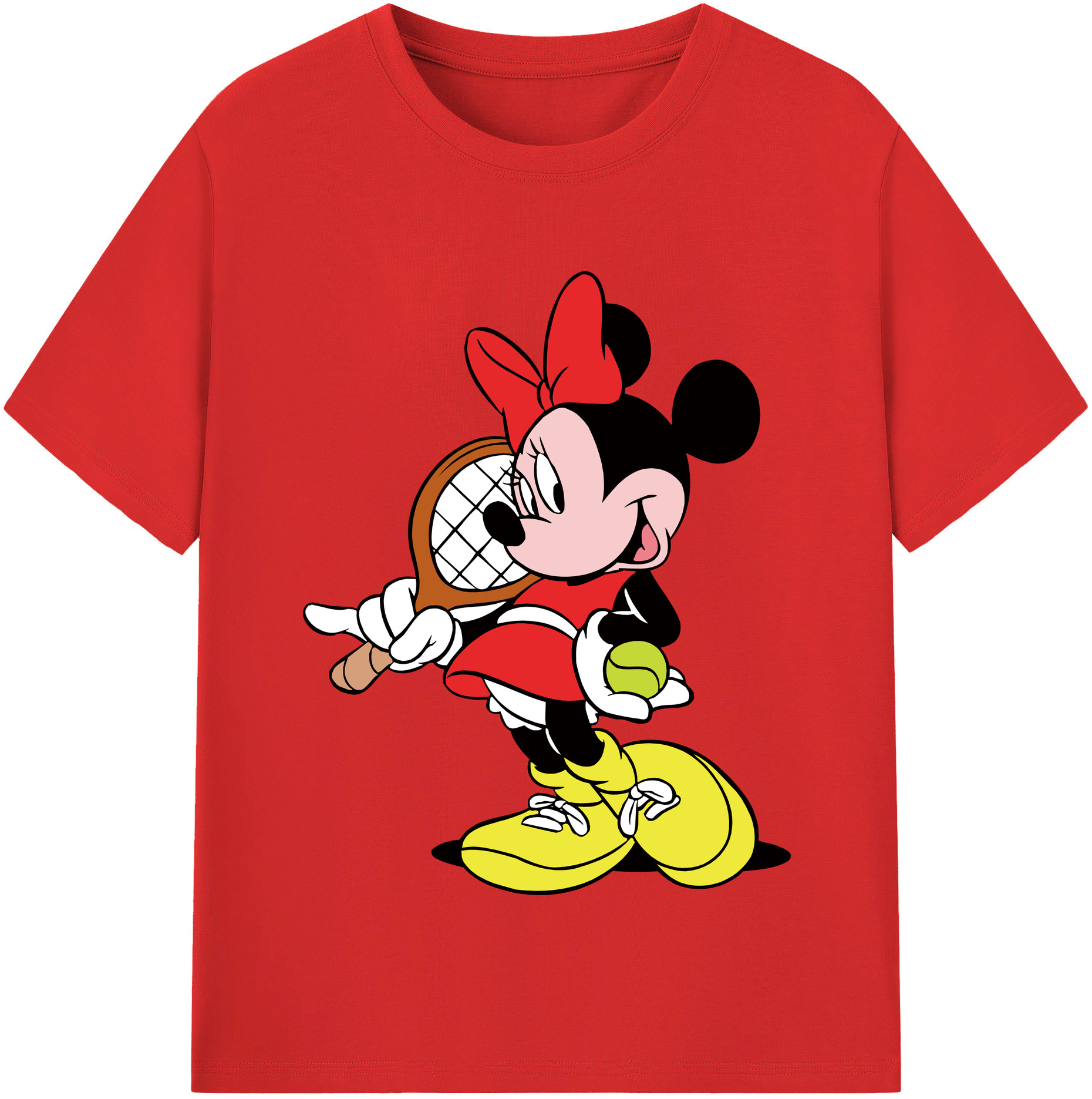 （画像用） ミッキーマウス Mickey Mouse 綿100％半袖Tシャツ（フロントプリント）