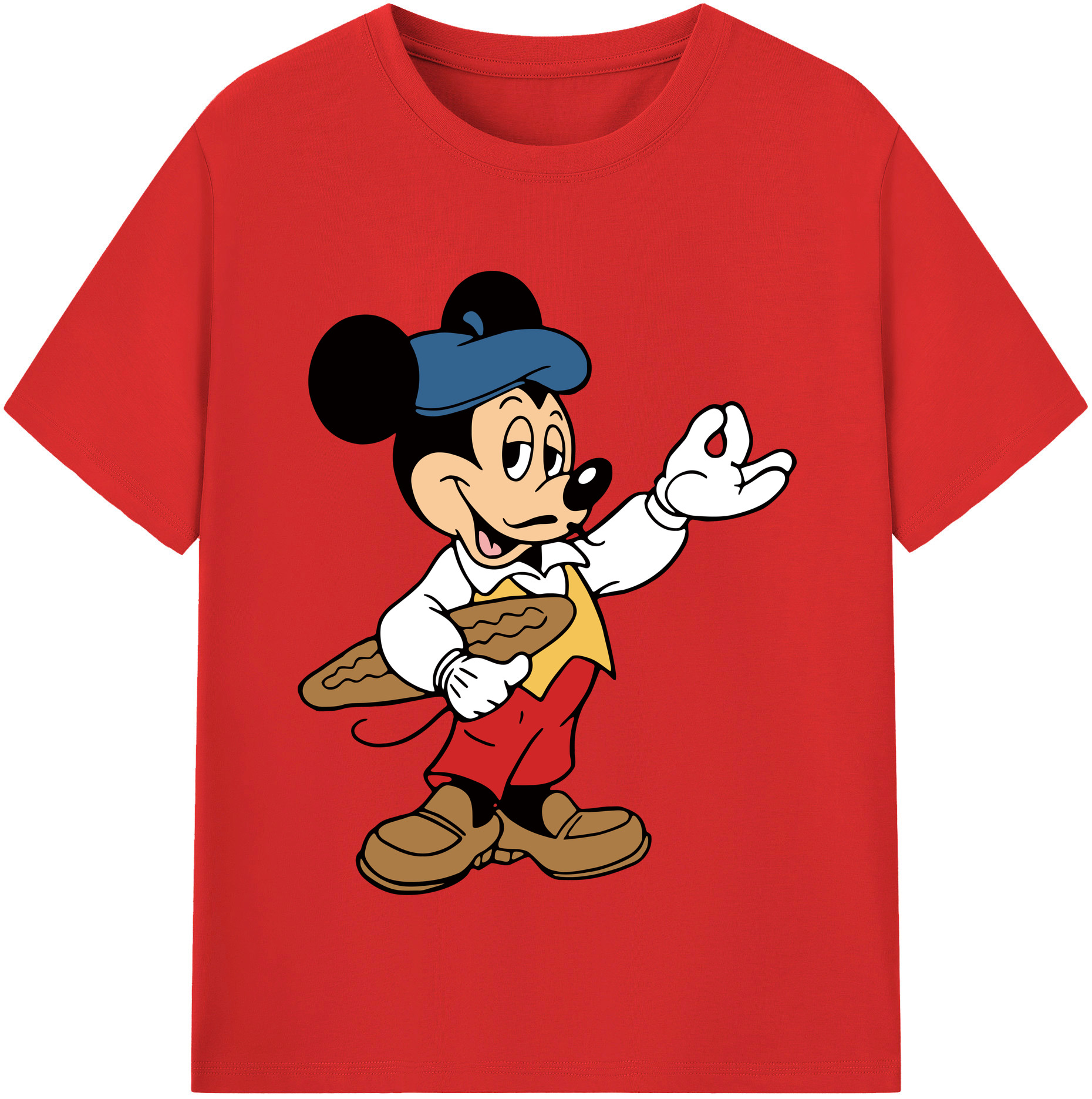 （画像用） ミッキーマウス Mickey Mouse 綿100％半袖Tシャツ（フロントプリント）