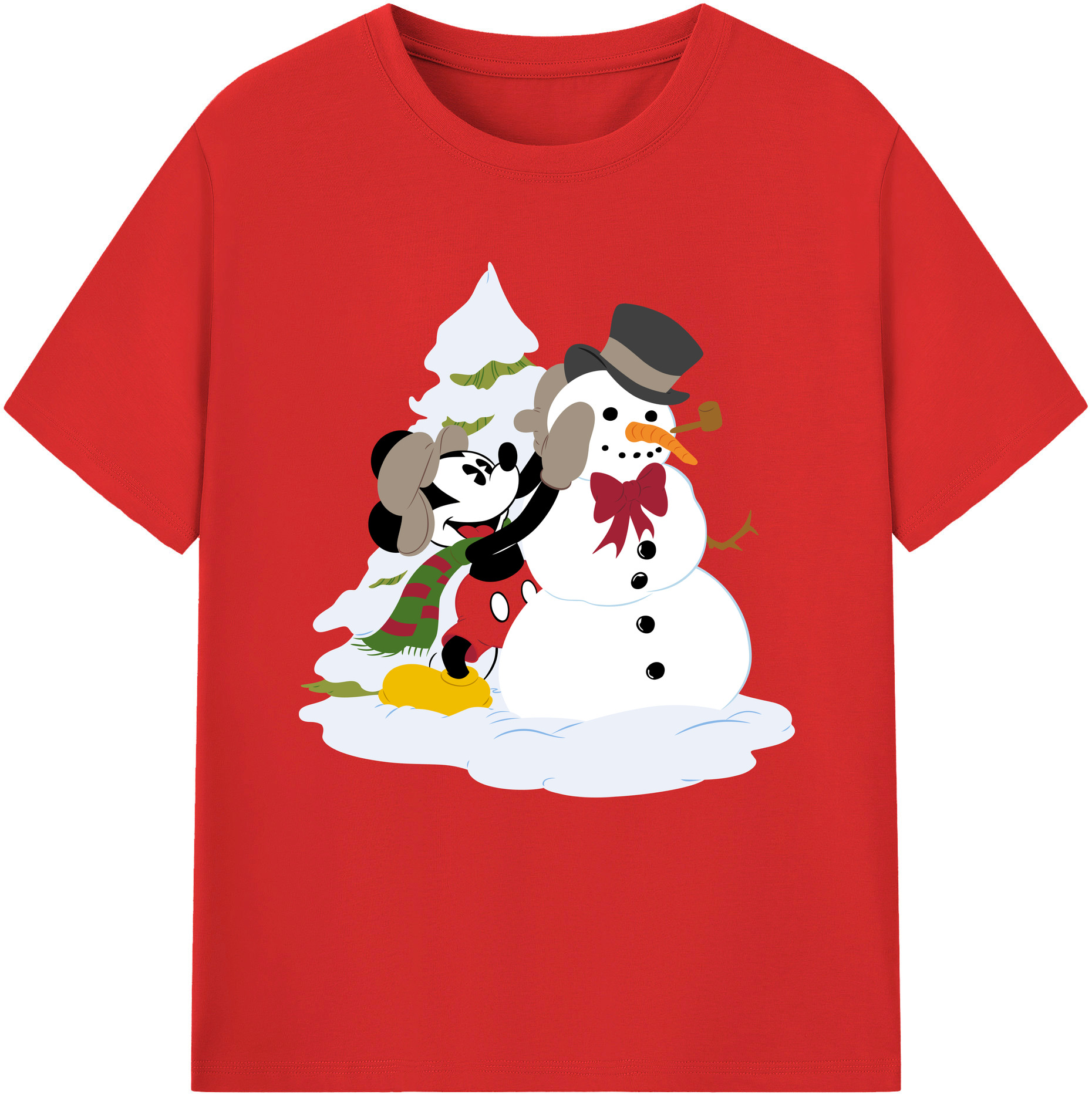 （画像用） ミッキーマウス Mickey Mouse 綿100％半袖Tシャツ（フロントプリント）