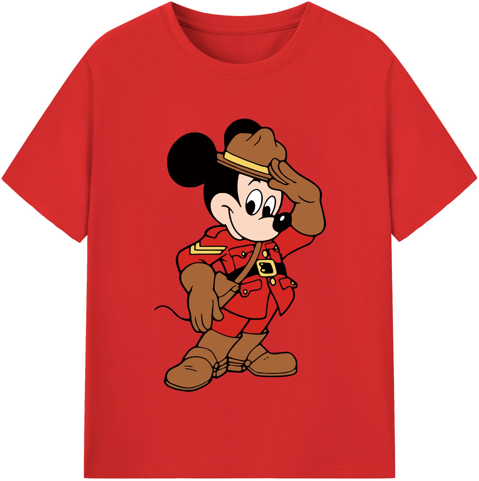 （画像用） ミッキーマウス Mickey Mouse 綿100％半袖Tシャツ（フロントプリント）